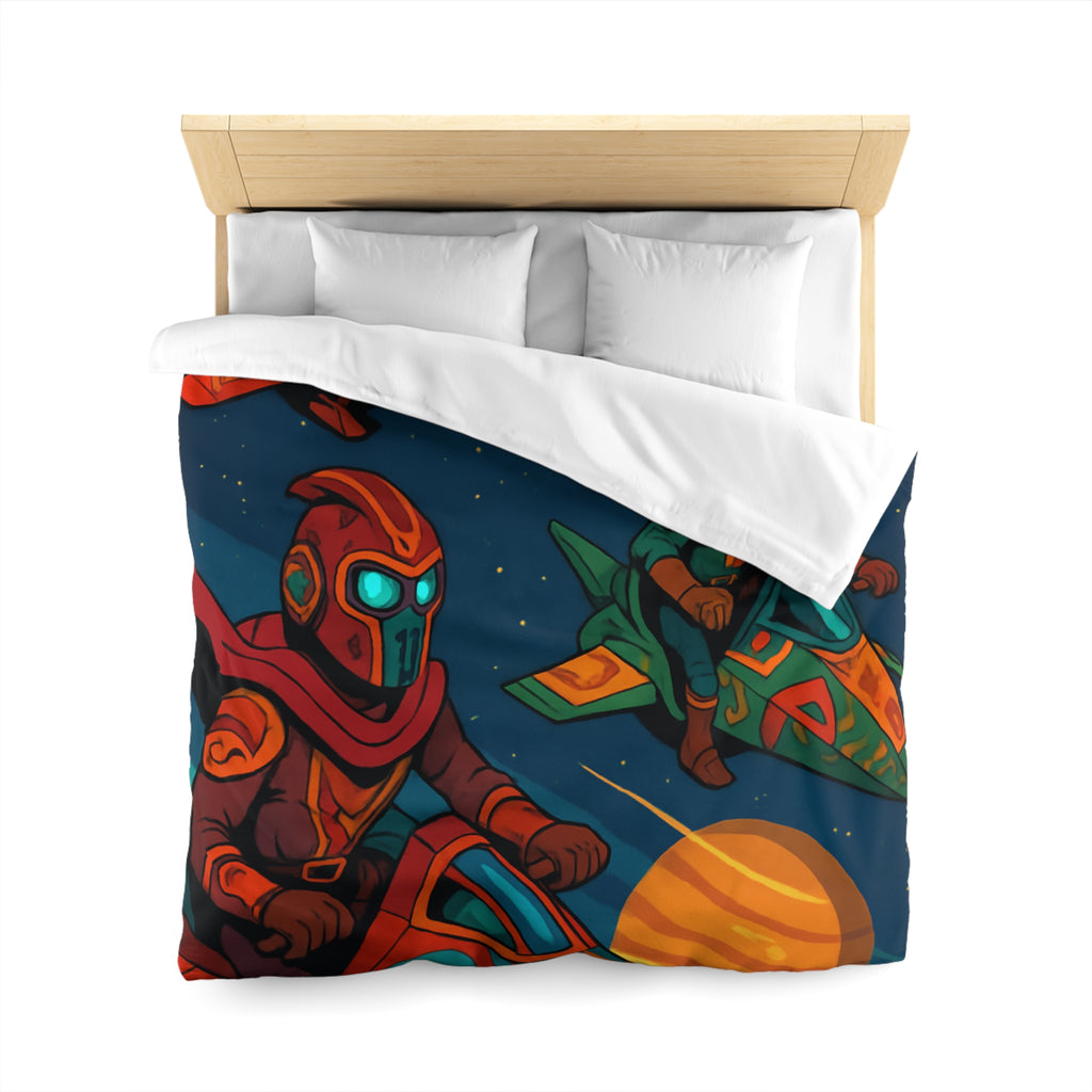 Housse de Couette Microfibre Motif Créatif Original Style Contemporain Chambre Élégante