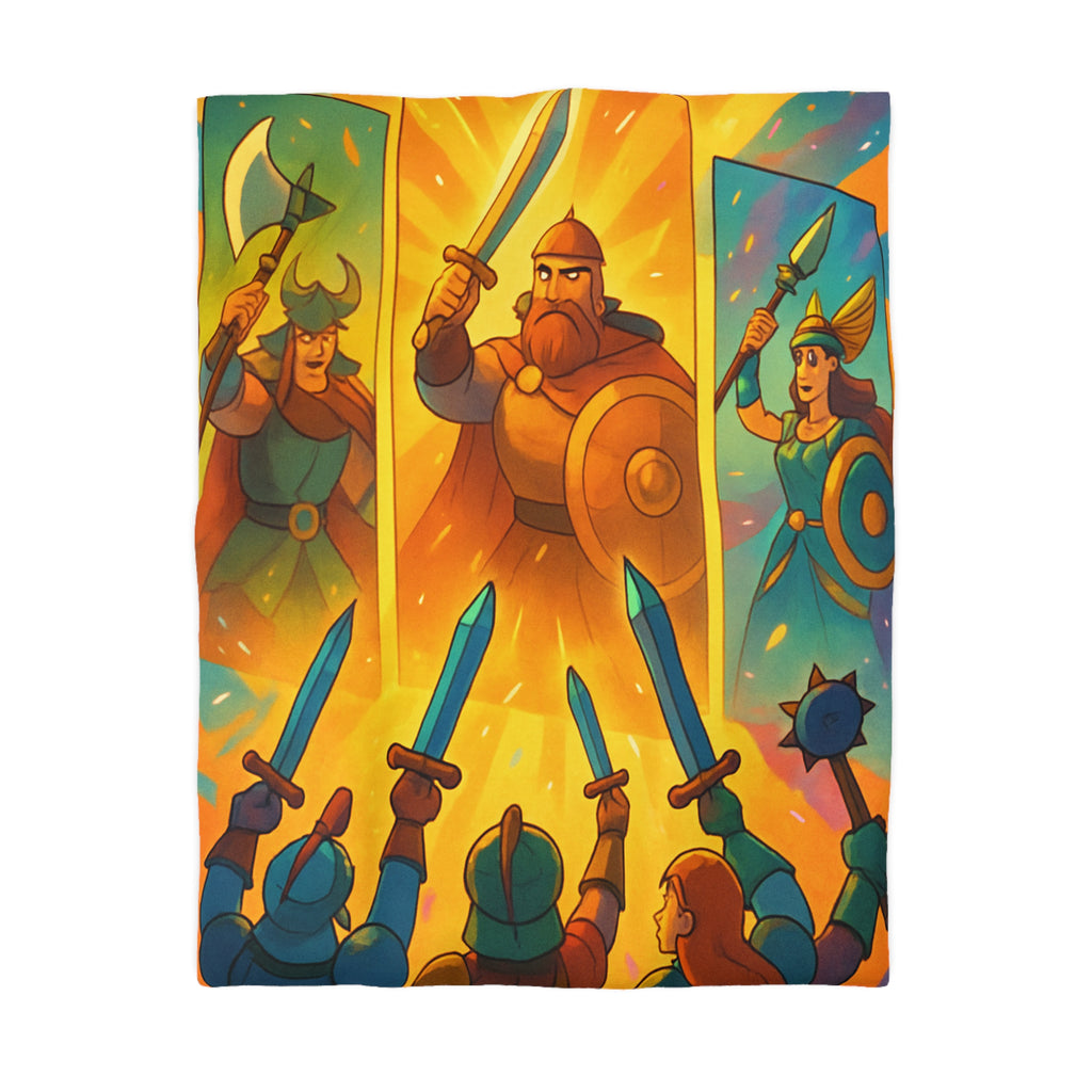 Housse de Couette Microfibre Motif Créatif Original Style Contemporain Chambre Élégante