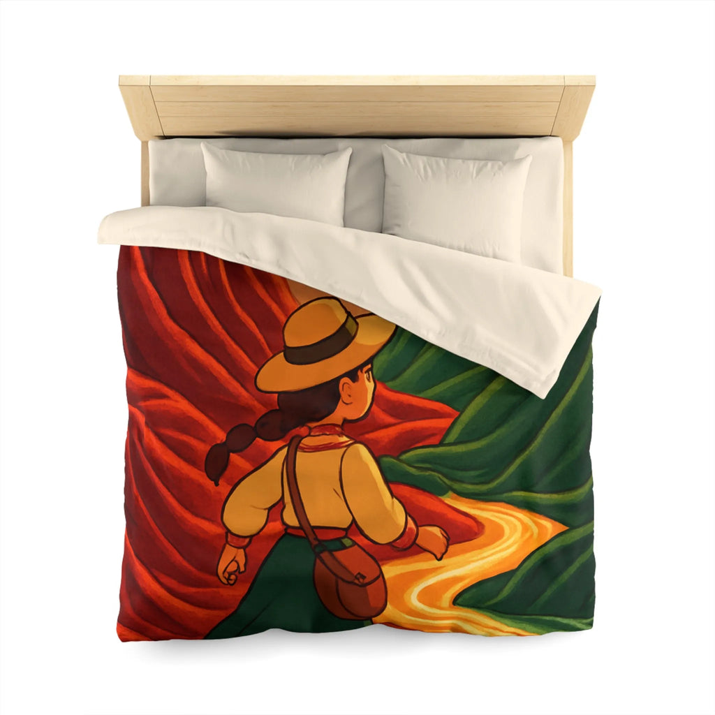 Housse de Couette Microfibre Art Graphique Contemporain Style Décoratif Chambre Tendance