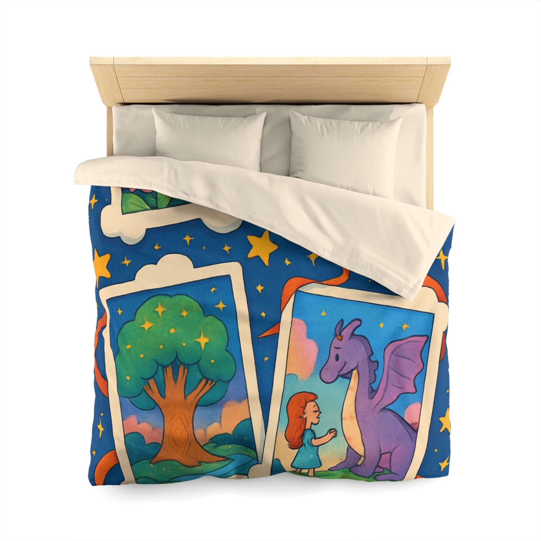 Housse de Couette Microfibre Illustration Unique Design Moderne Décoration Intérieure Raffinée