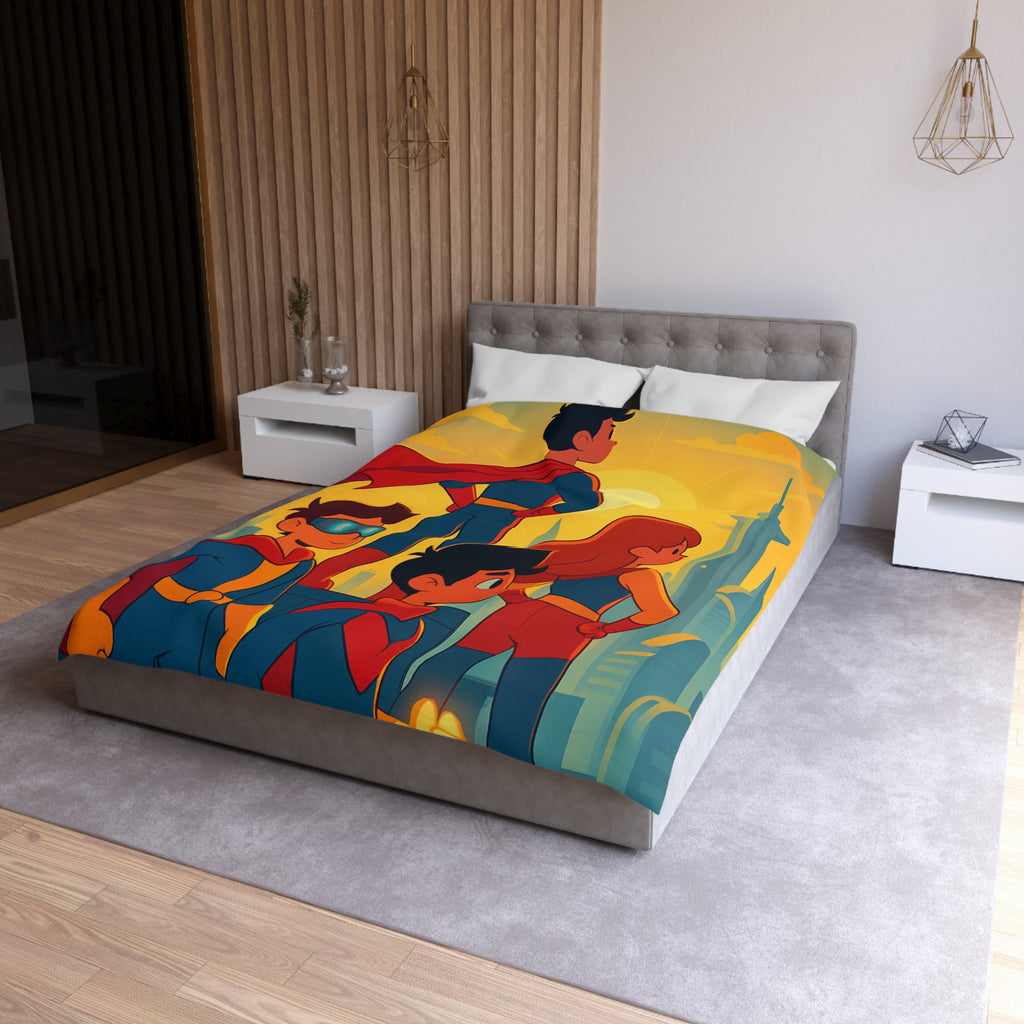 Housse de Couette Microfibre Illustration Unique Design Moderne Décoration Intérieure Raffinée