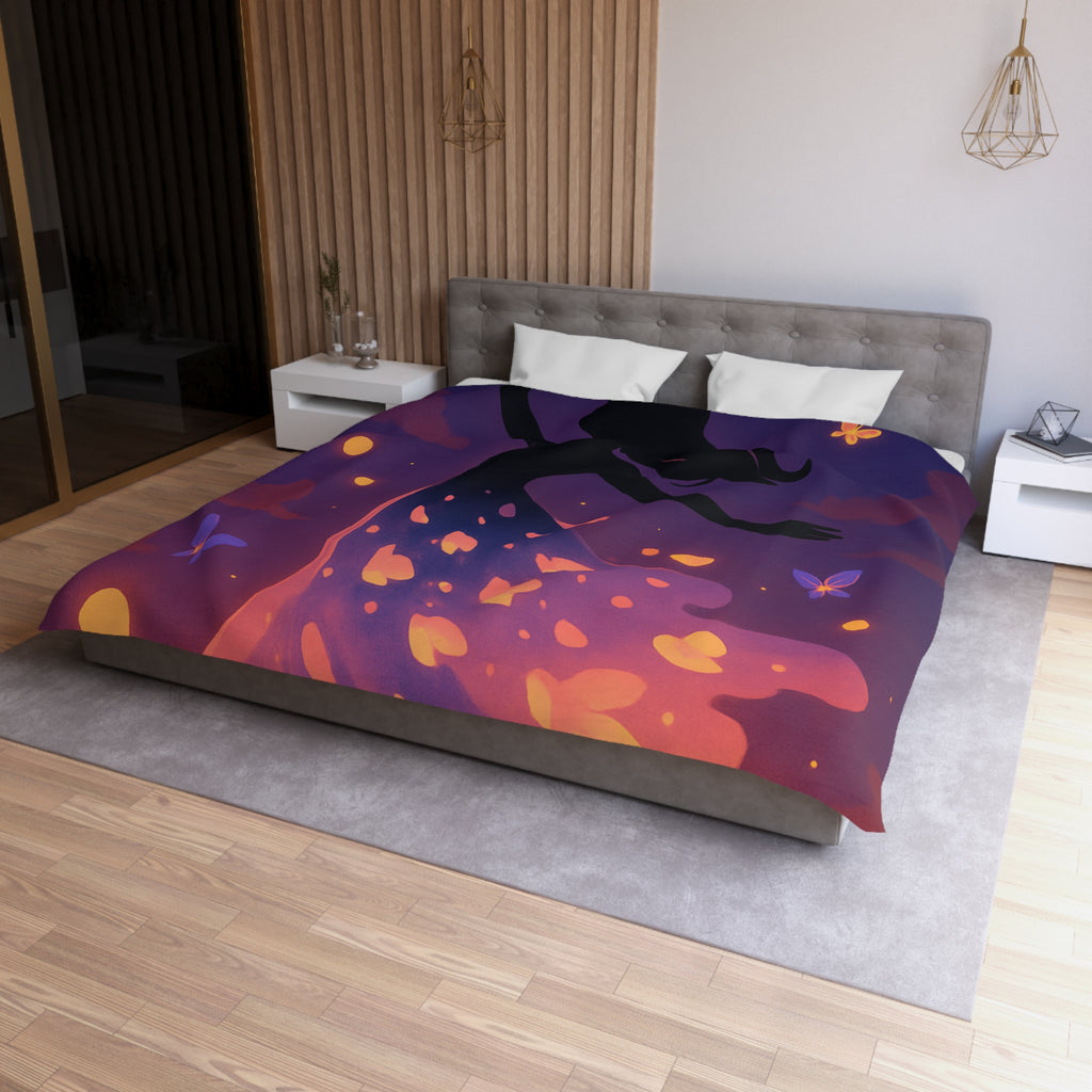 Housse de Couette Microfibre Design Artistique Moderne Décoration Chambre Confort Premium