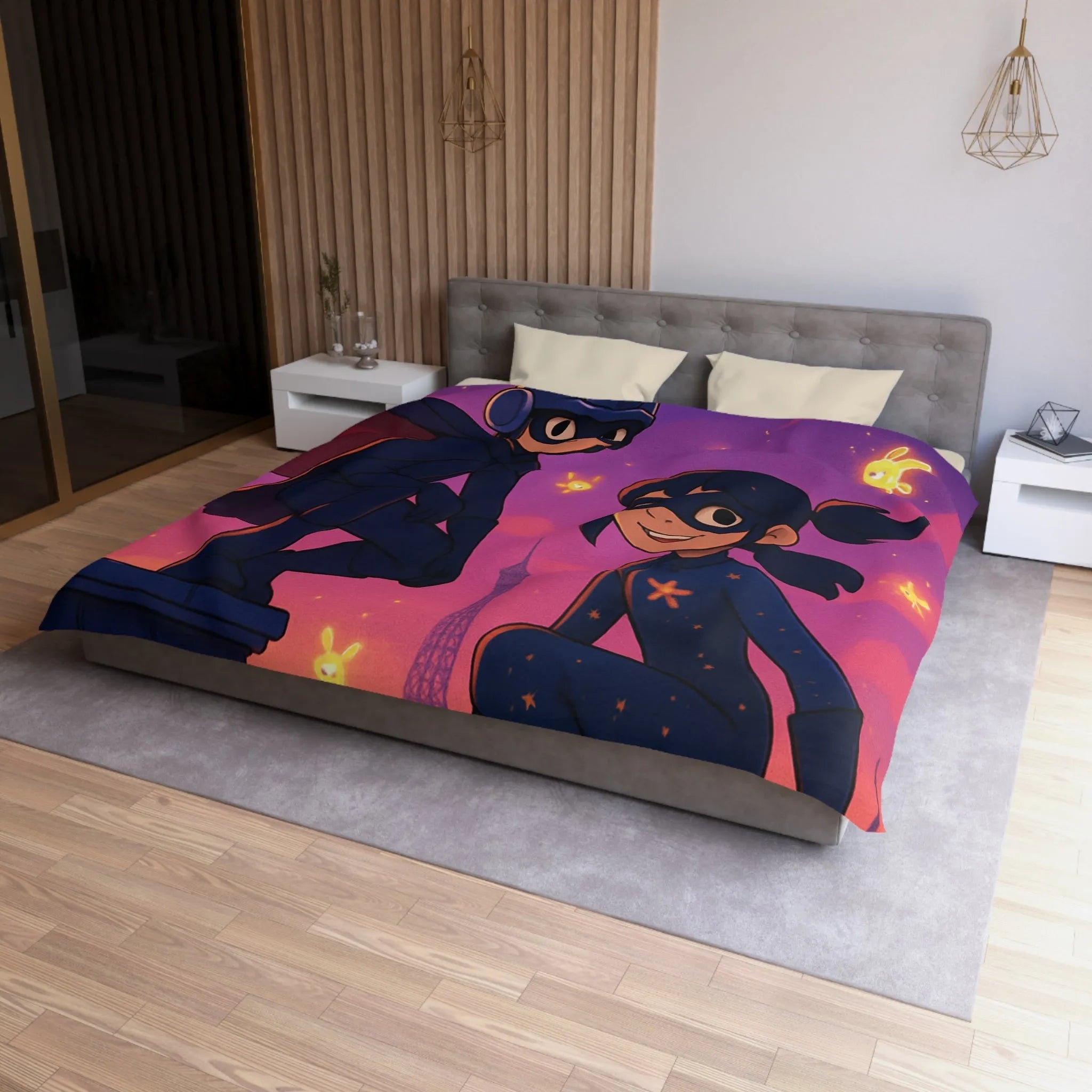 Housse de Couette Microfibre Création Artistique Moderne Design Exclusif Décoration Chambre