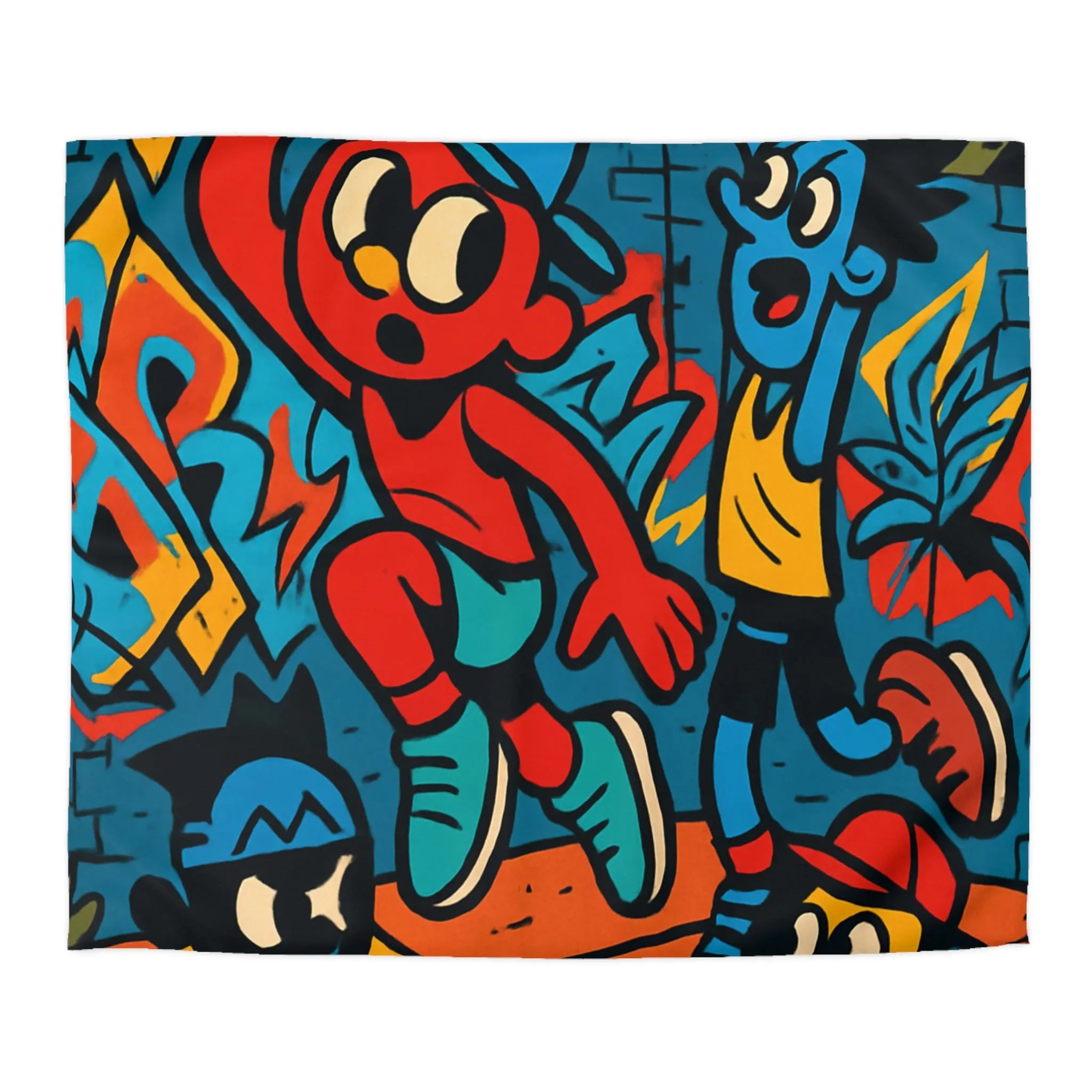 Housse de Couette Microfibre Art Graphique Contemporain Style Décoratif Chambre Tendance