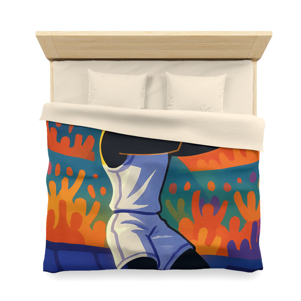 Housse de Couette Microfibre Illustration Unique Design Moderne Décoration Intérieure Raffinée