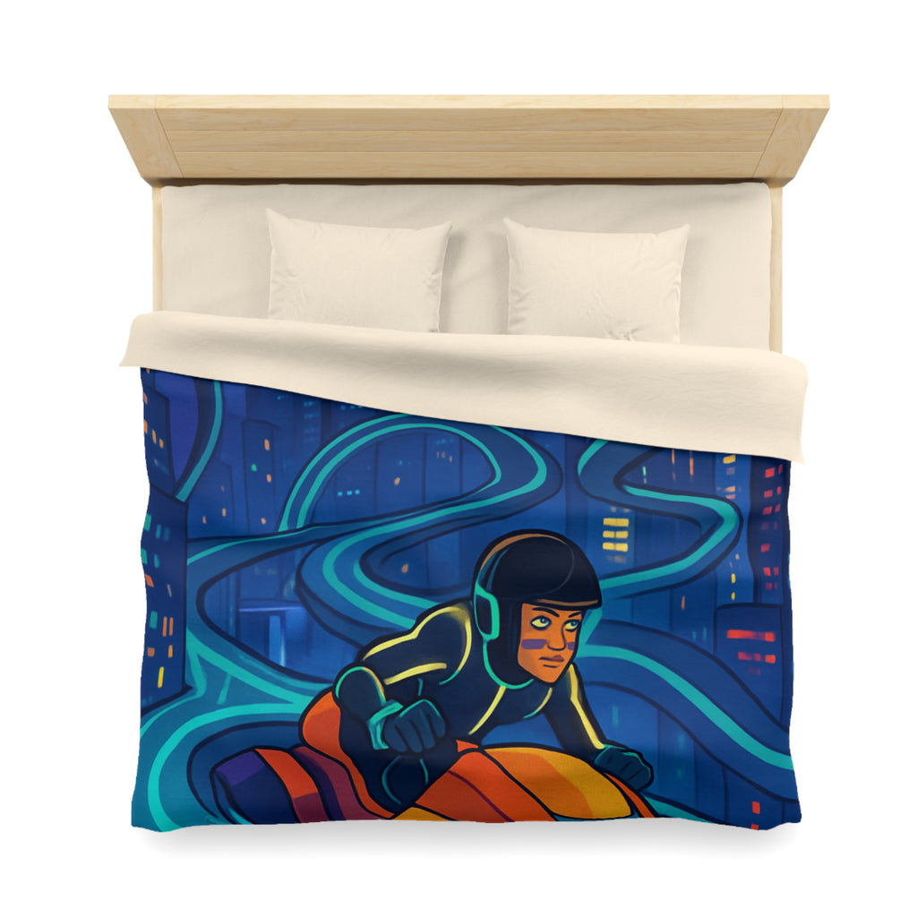 Housse de Couette Microfibre Design Artistique Moderne Décoration Chambre Confort Doux Qualité Premium