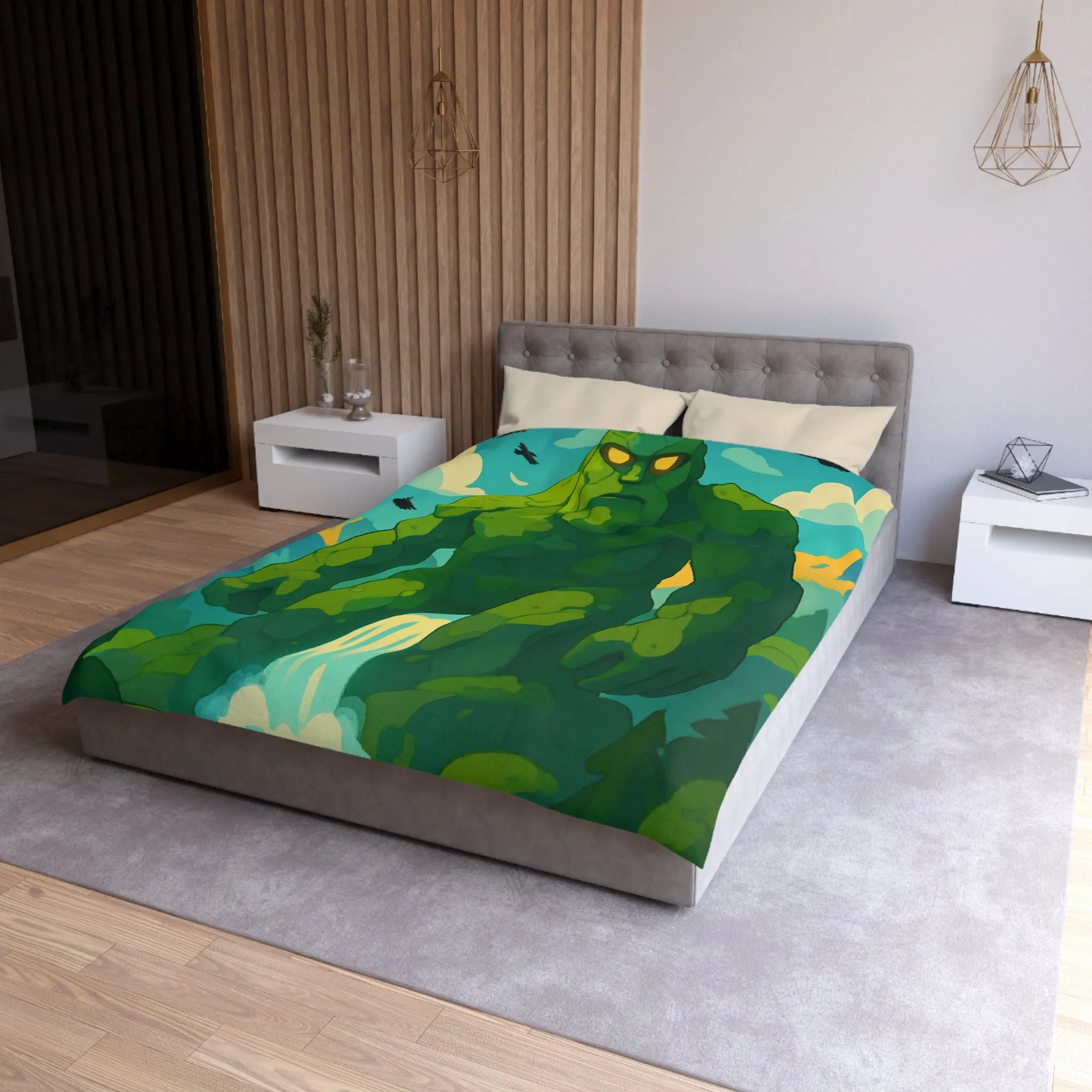 Housse de couette géant naturel envoûtant, idéale pour une chambre à thème nature