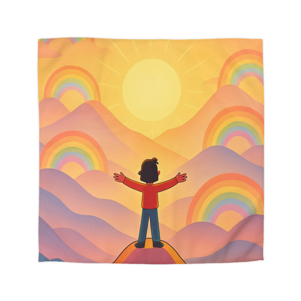 Housse de Couette Microfibre Art Graphique Contemporain Style Décoratif Chambre Tendance