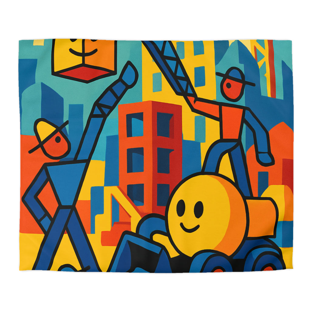 Housse de Couette Microfibre Illustration Unique Design Moderne Décoration Intérieure Raffinée