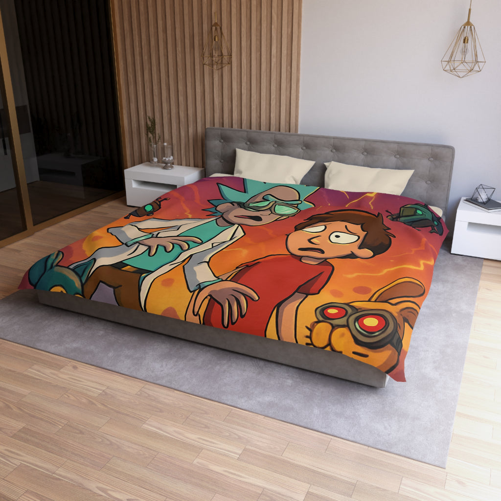 Housse de Couette Microfibre Motif Créatif Original Style Contemporain Chambre Élégante