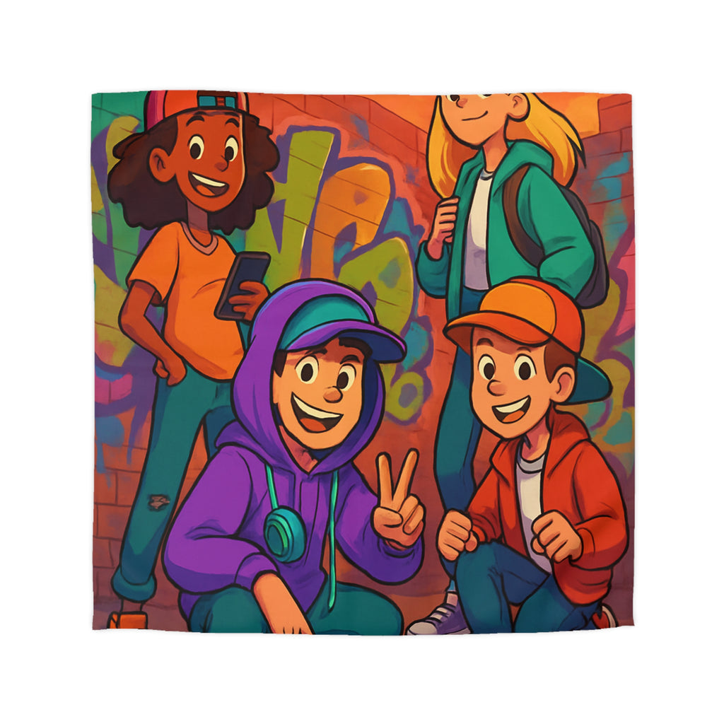 Housse de Couette Microfibre Illustration Unique Design Moderne Décoration Intérieure Raffinée