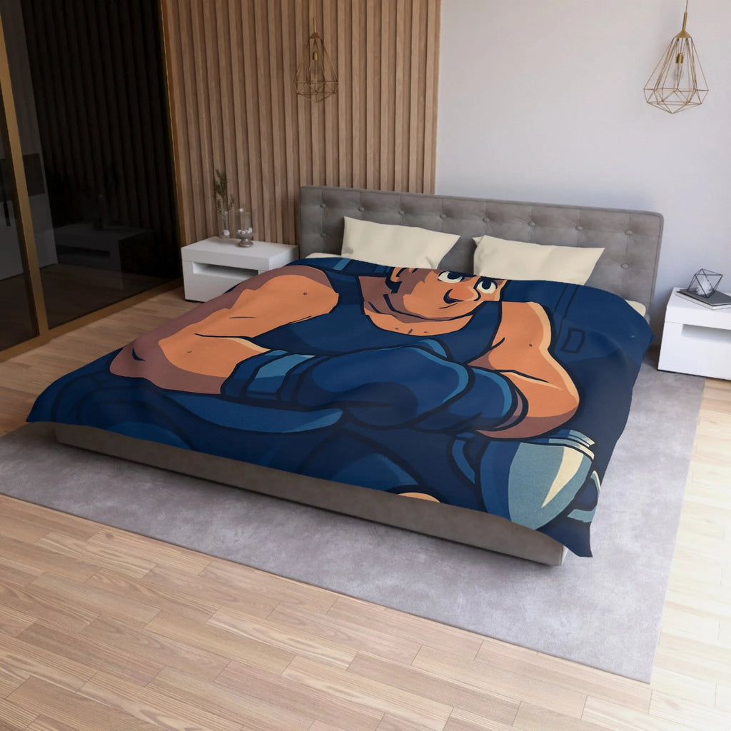 Housse de Couette Microfibre Art Graphique Contemporain Style Décoratif Chambre Tendance