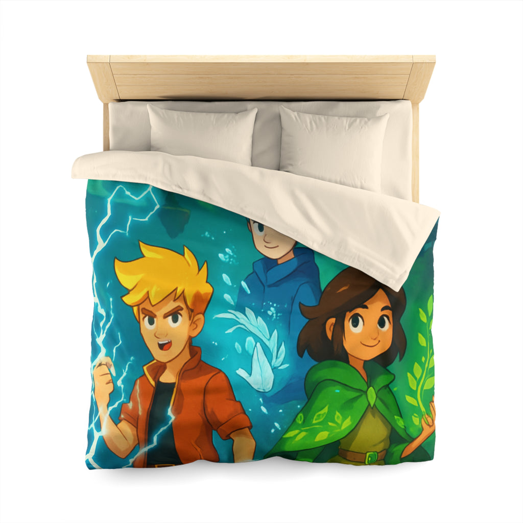 Housse de Couette Microfibre Design Artistique Moderne Décoration Chambre Confort Premium