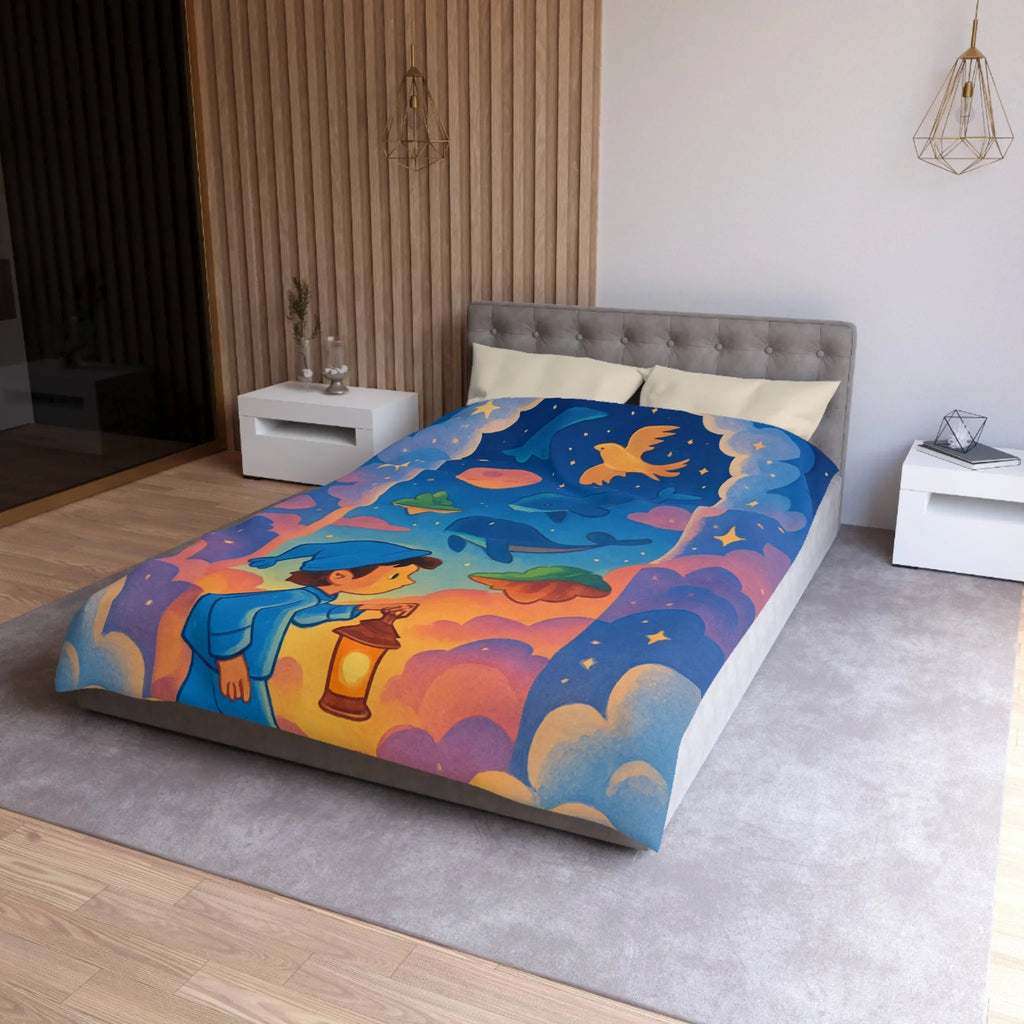 Housse de Couette Enfant : Voyage Imaginaire Étoilé pour Rêves Enchantés et Doux Sommeil