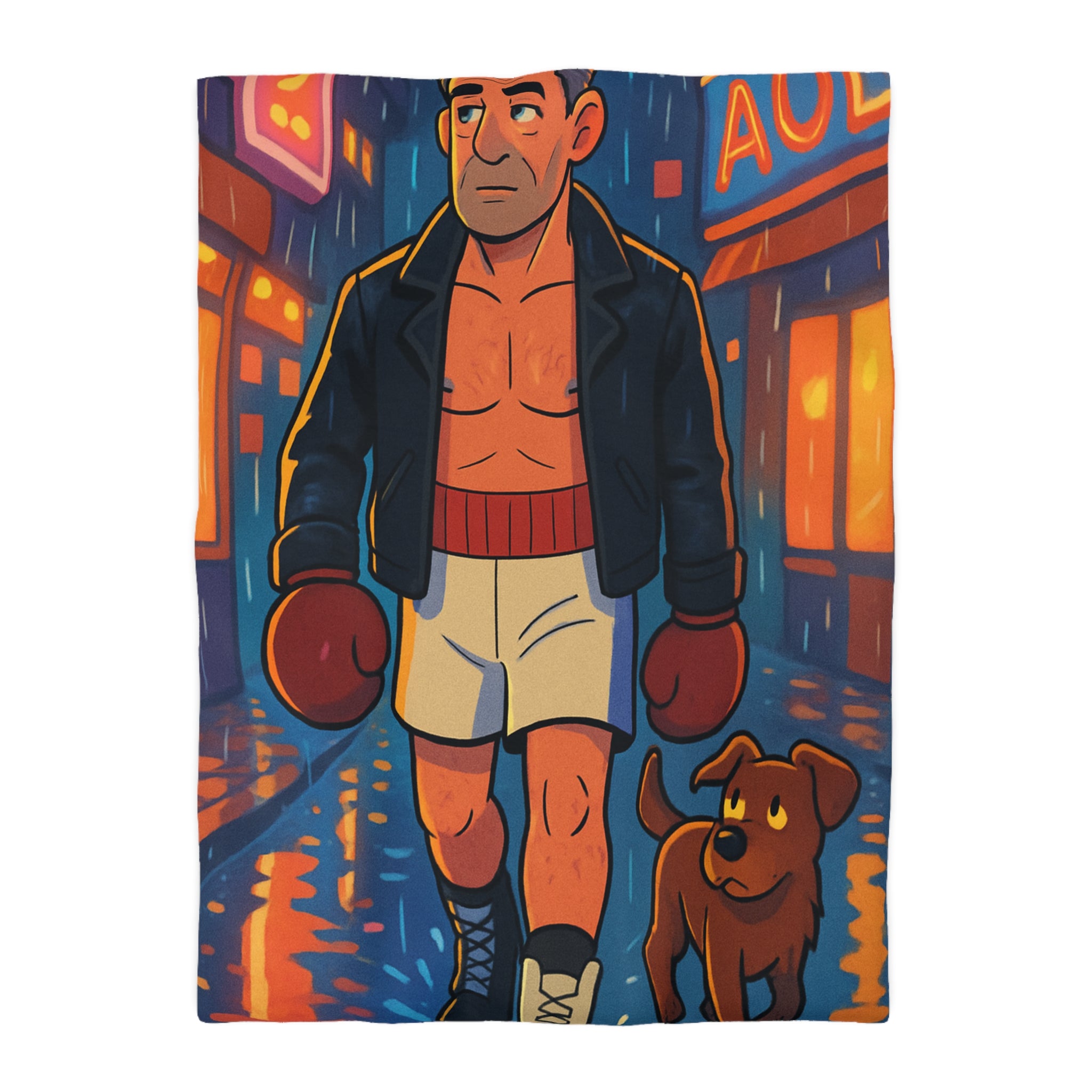 Housse de Couette Microfibre Motif Créatif Original Style Contemporain Chambre Élégante