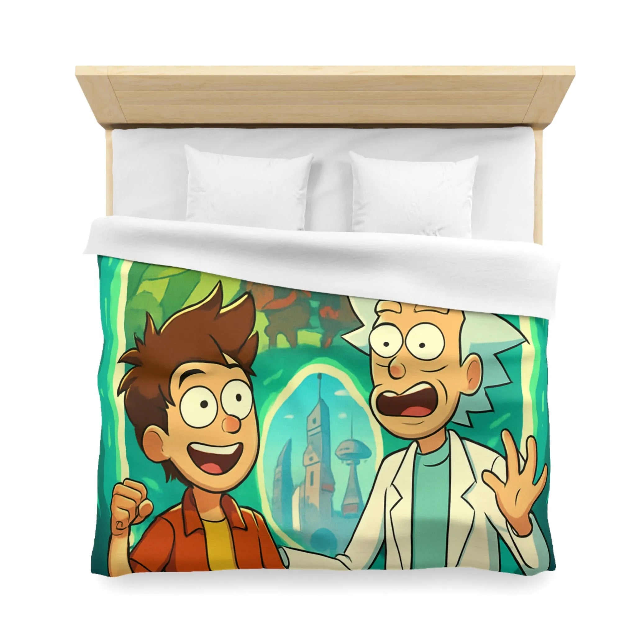 Housse de Couette Microfibre Art Graphique Contemporain Style Décoratif Chambre Tendance