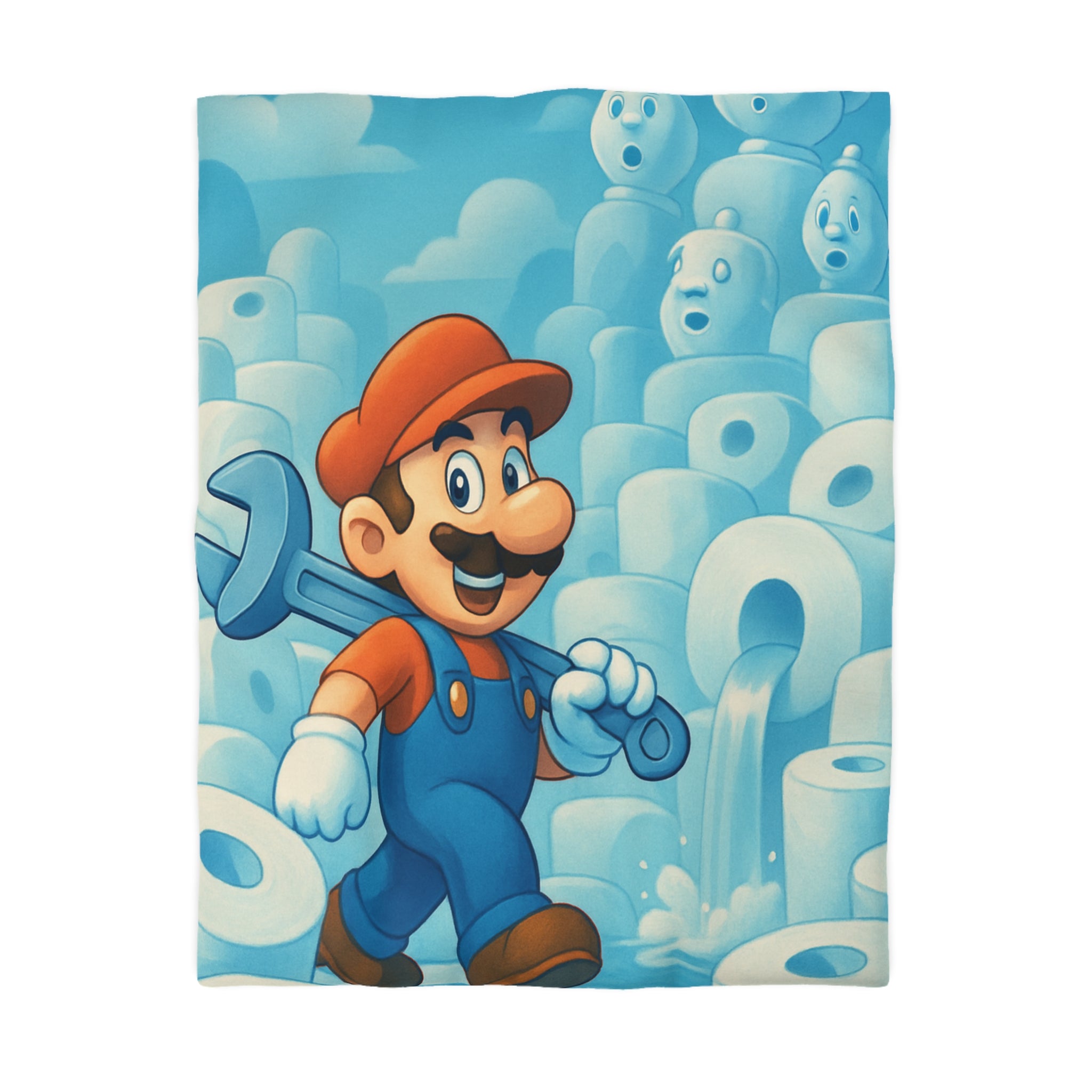 Housse de Couette Microfibre Illustration Unique Design Moderne Décoration Intérieure Raffinée