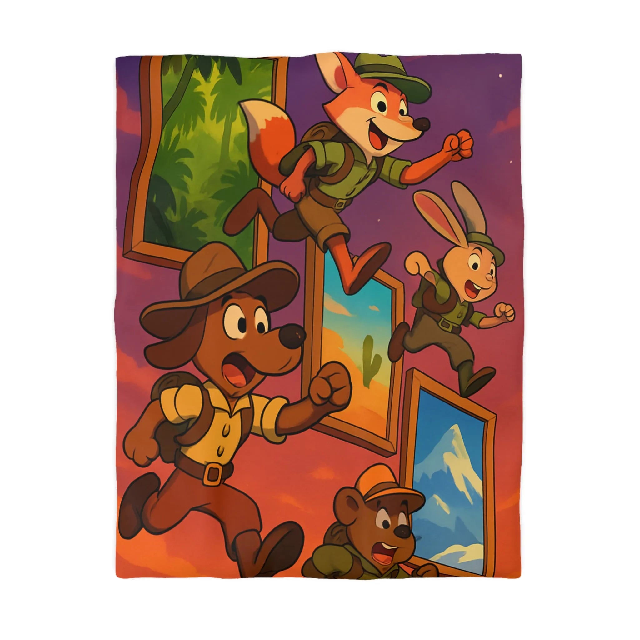 Housse de Couette Microfibre Art Graphique Contemporain Style Décoratif Chambre Tendance