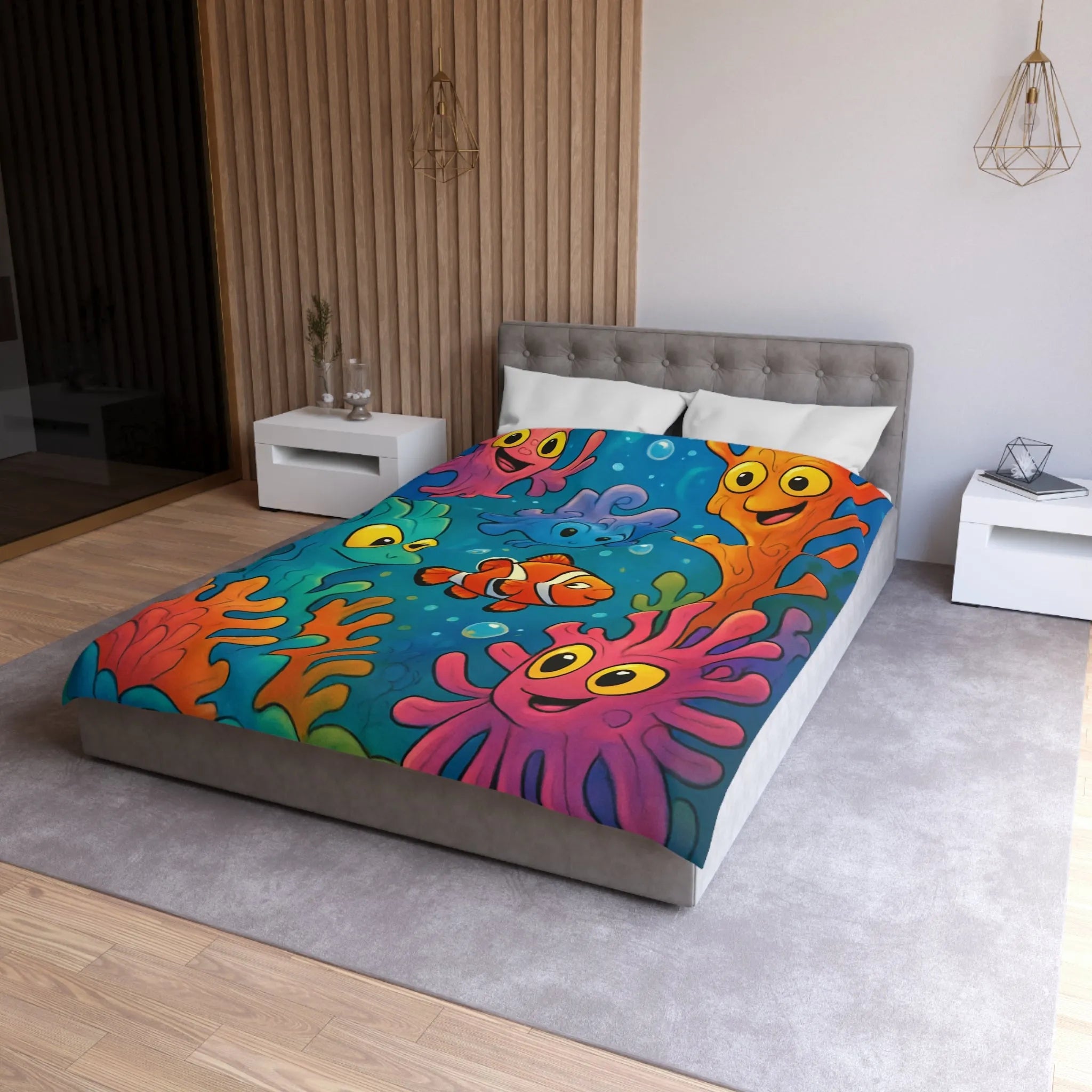 Explorez un Récif Abondant avec Poissons Sourire pour Chambre Enfant Enchantée