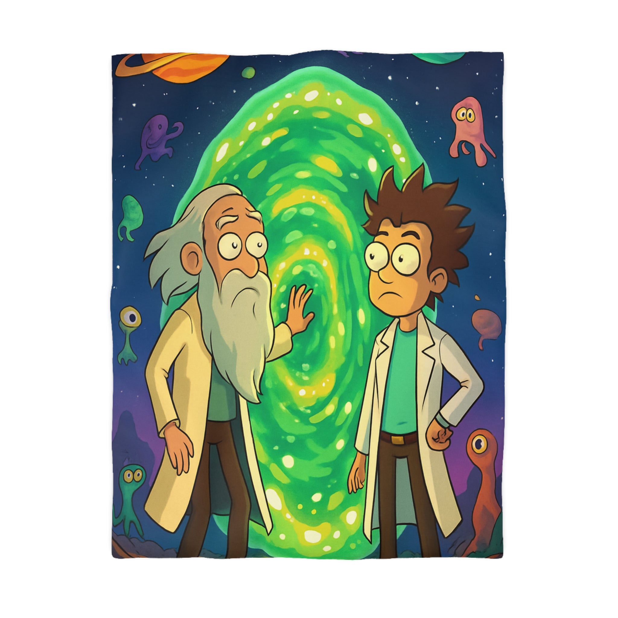 Housse de Couette Microfibre Illustration Unique Design Moderne Décoration Intérieure Raffinée