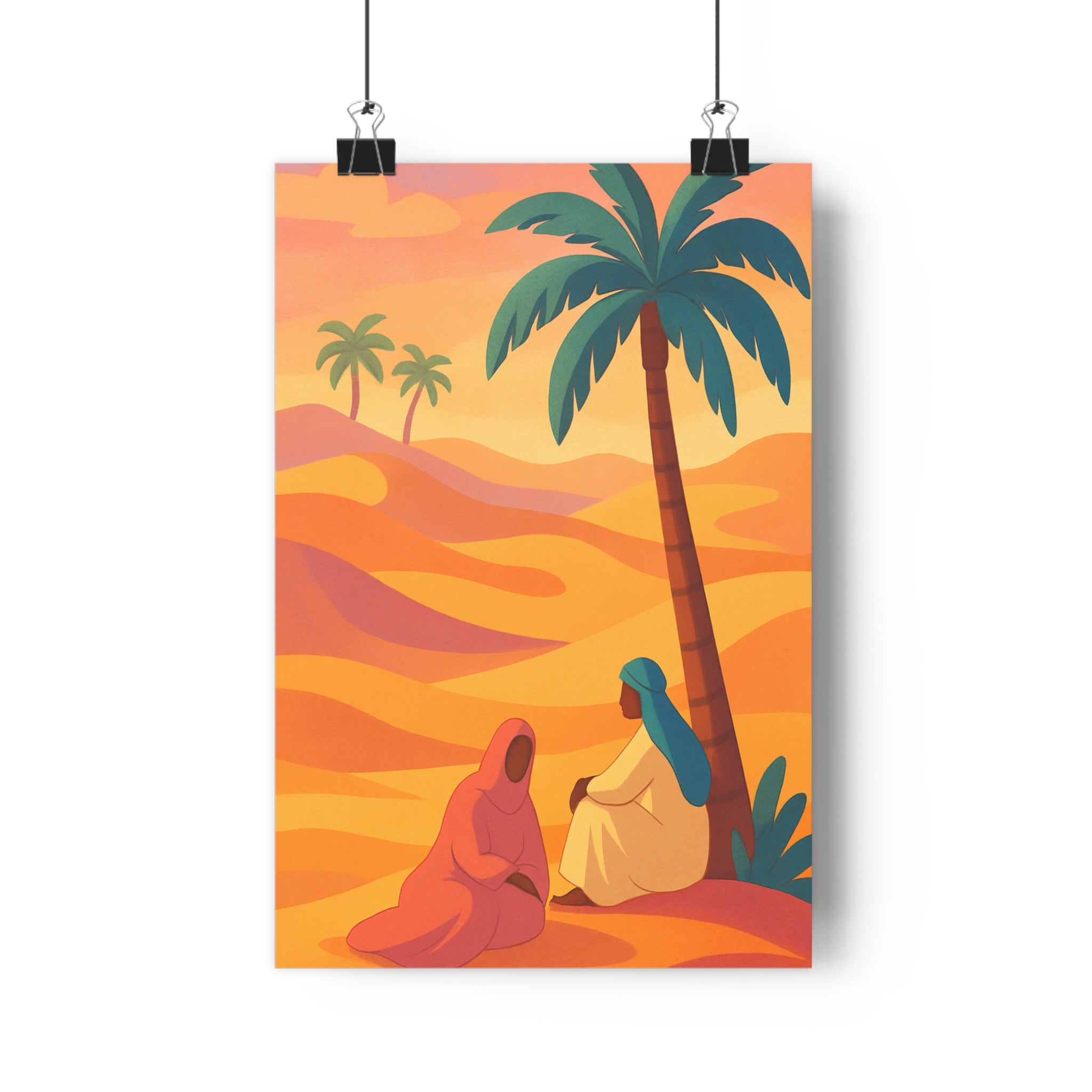 Poster décoratif cartoon jaune orange aventure chambre salon exotique apaisant traditionnel coloré unique collection