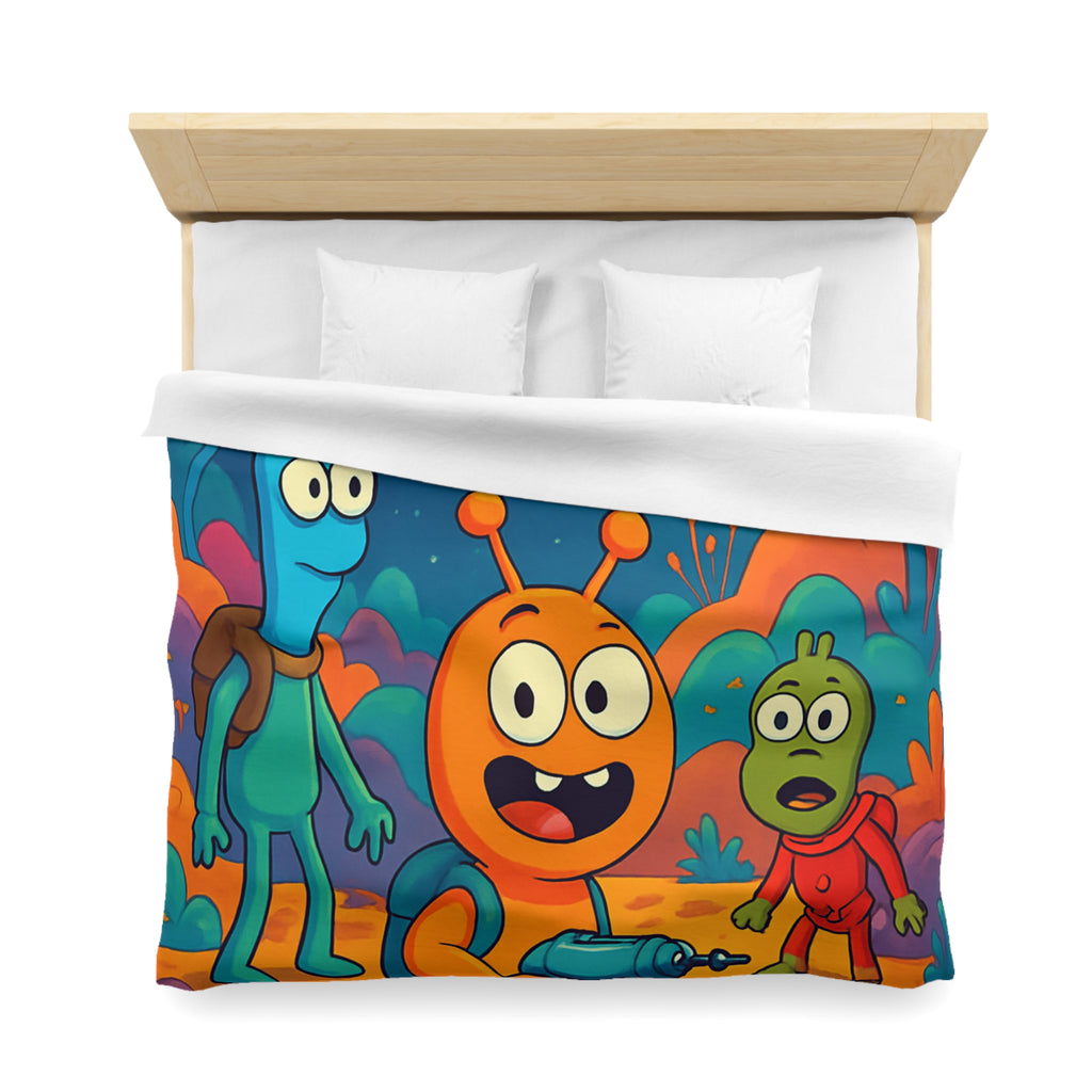 Housse de Couette Microfibre Design Artistique Moderne Décoration Chambre Confort Premium