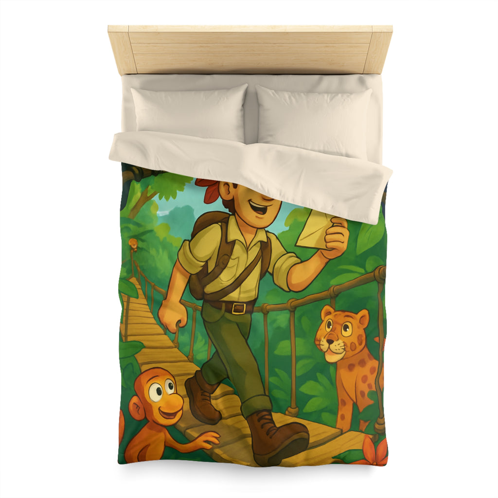 Housse de Couette Microfibre Motif Créatif Original Style Contemporain Chambre Élégante