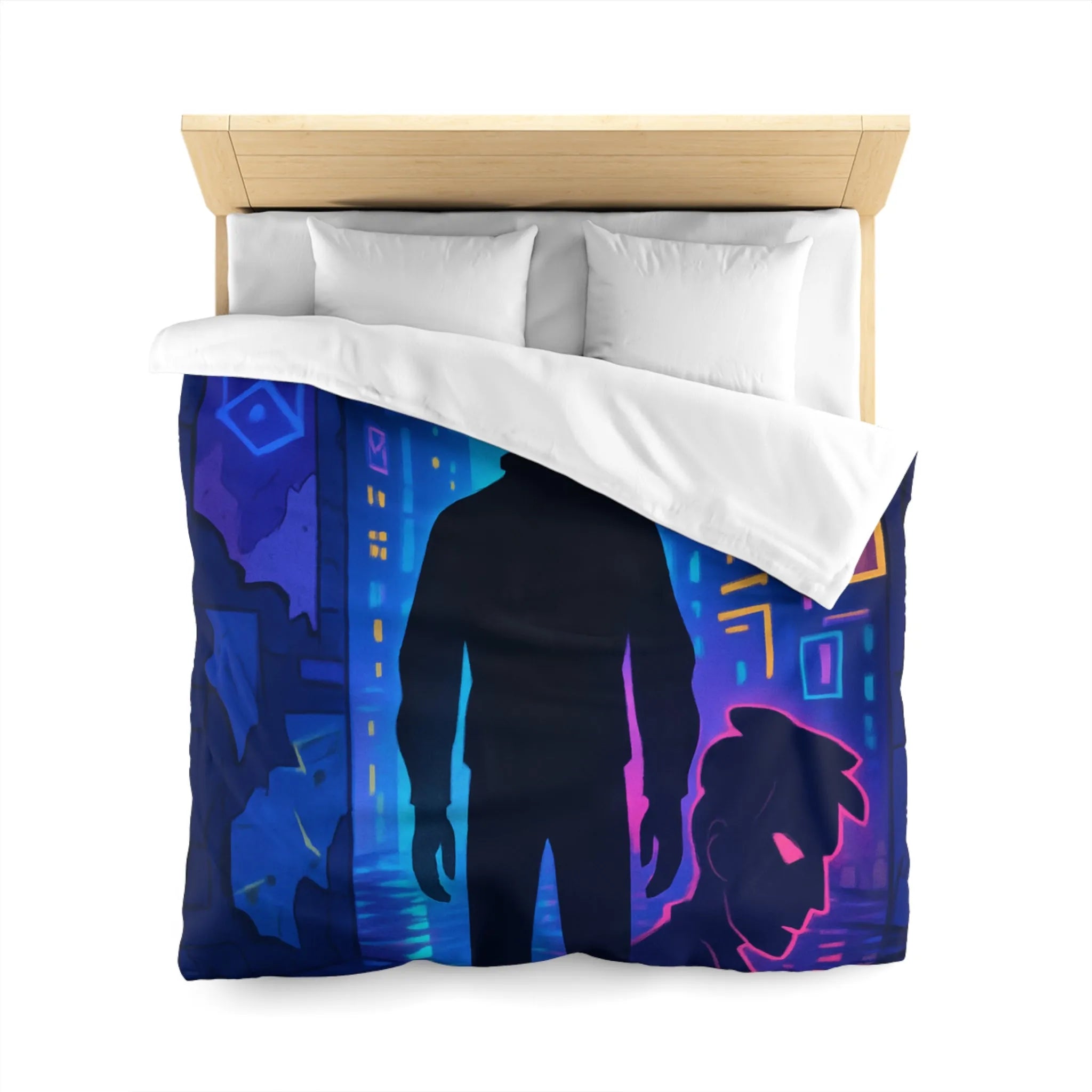 Housse de Couette Microfibre Art Graphique Contemporain Style Décoratif Chambre Tendance