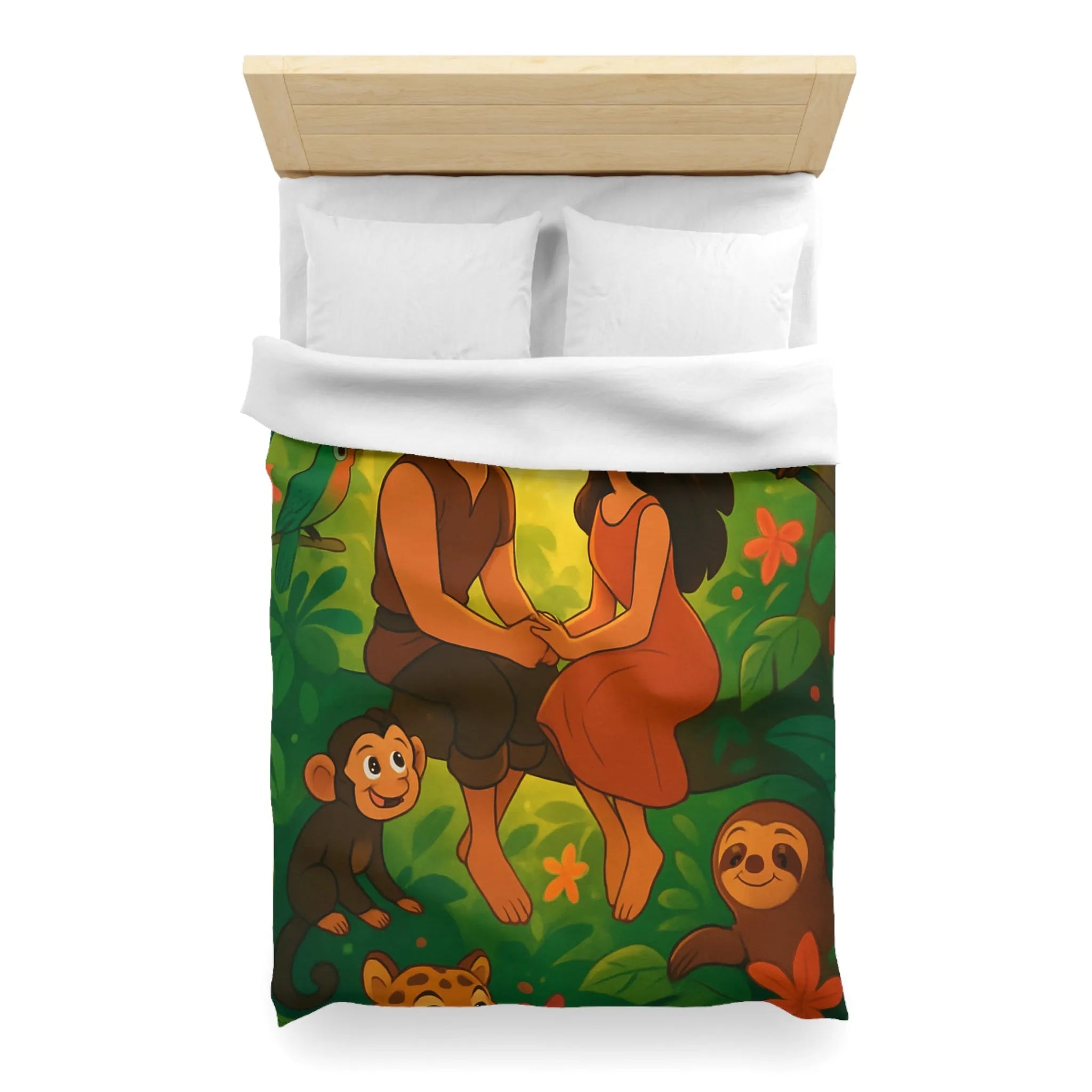 Housse de Couette Microfibre Art Graphique Contemporain Style Décoratif Chambre Tendance