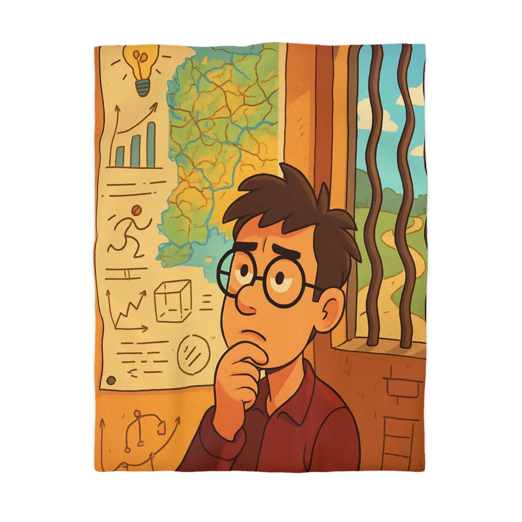 Explorez Une Housse de Couette Inspirée de Cartes et Graphiques pour Esprit Curieux