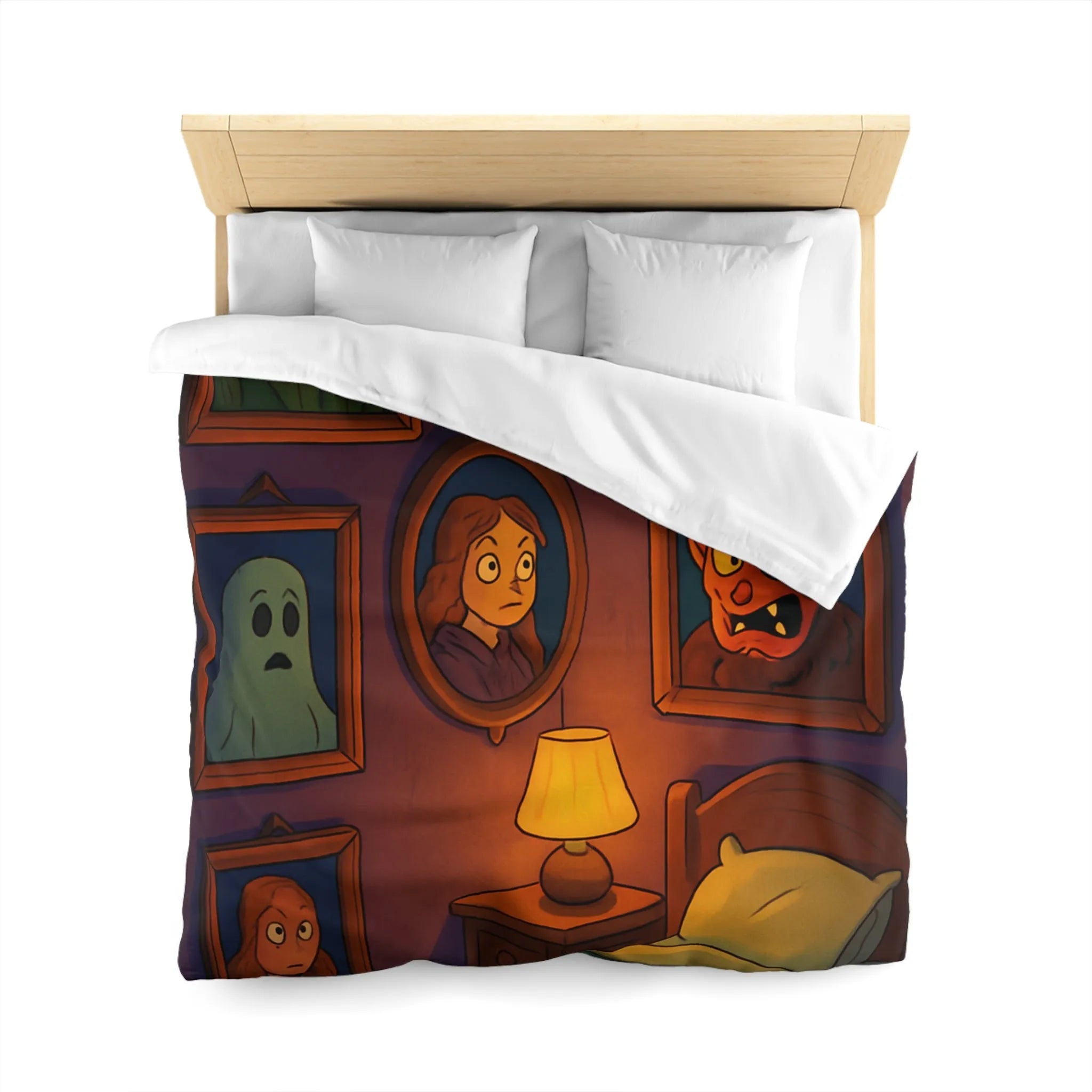 Housse de couette chambre fantaisie avec portraits enchanteurs pour une ambiance mystérieuse et magique