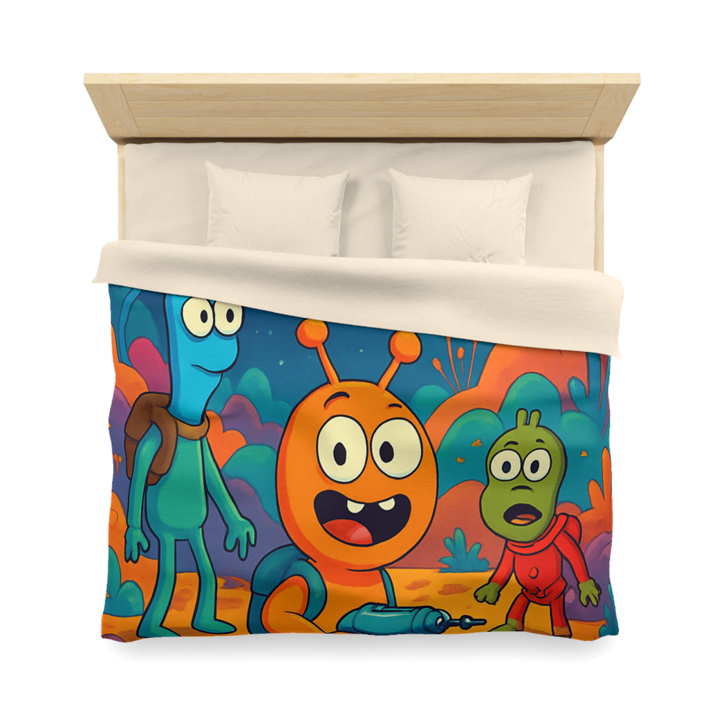 Housse de Couette Microfibre Design Artistique Moderne Décoration Chambre Confort Premium