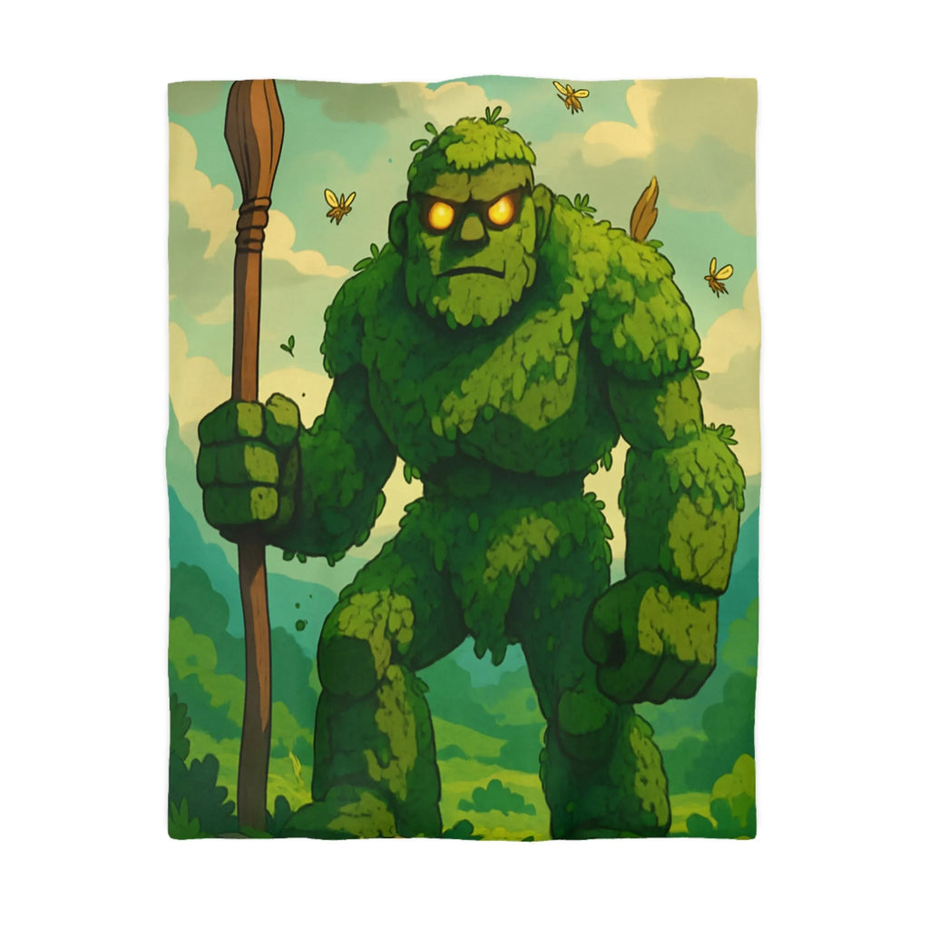 Housse de Couette avec Géant de Feuillage et Abeilles, Ambiance Fantaisiste Naturelle