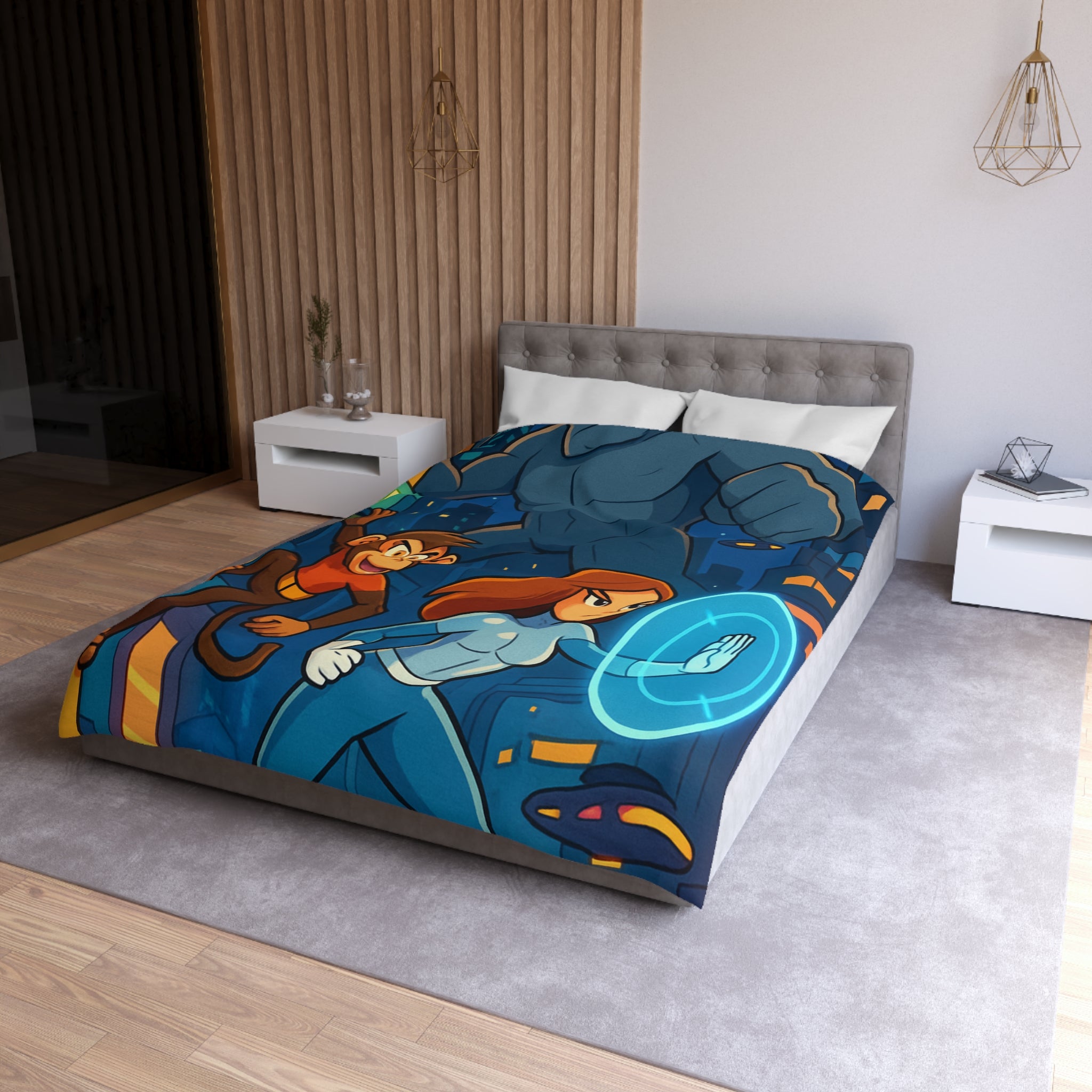 Housse de Couette Microfibre Création Artistique Moderne Design Exclusif Décoration Chambre