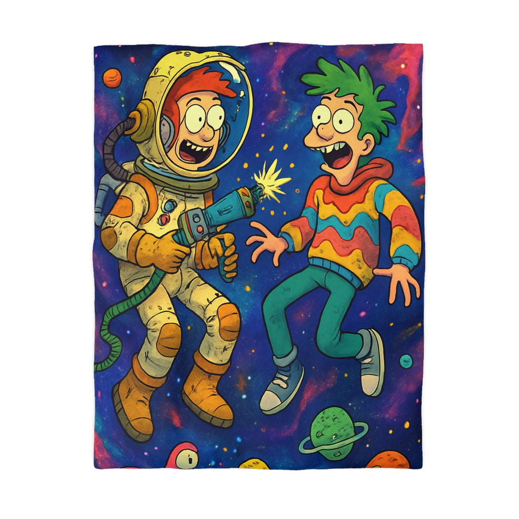 Housse de Couette Microfibre Design Artistique Moderne Décoration Chambre Confort Premium