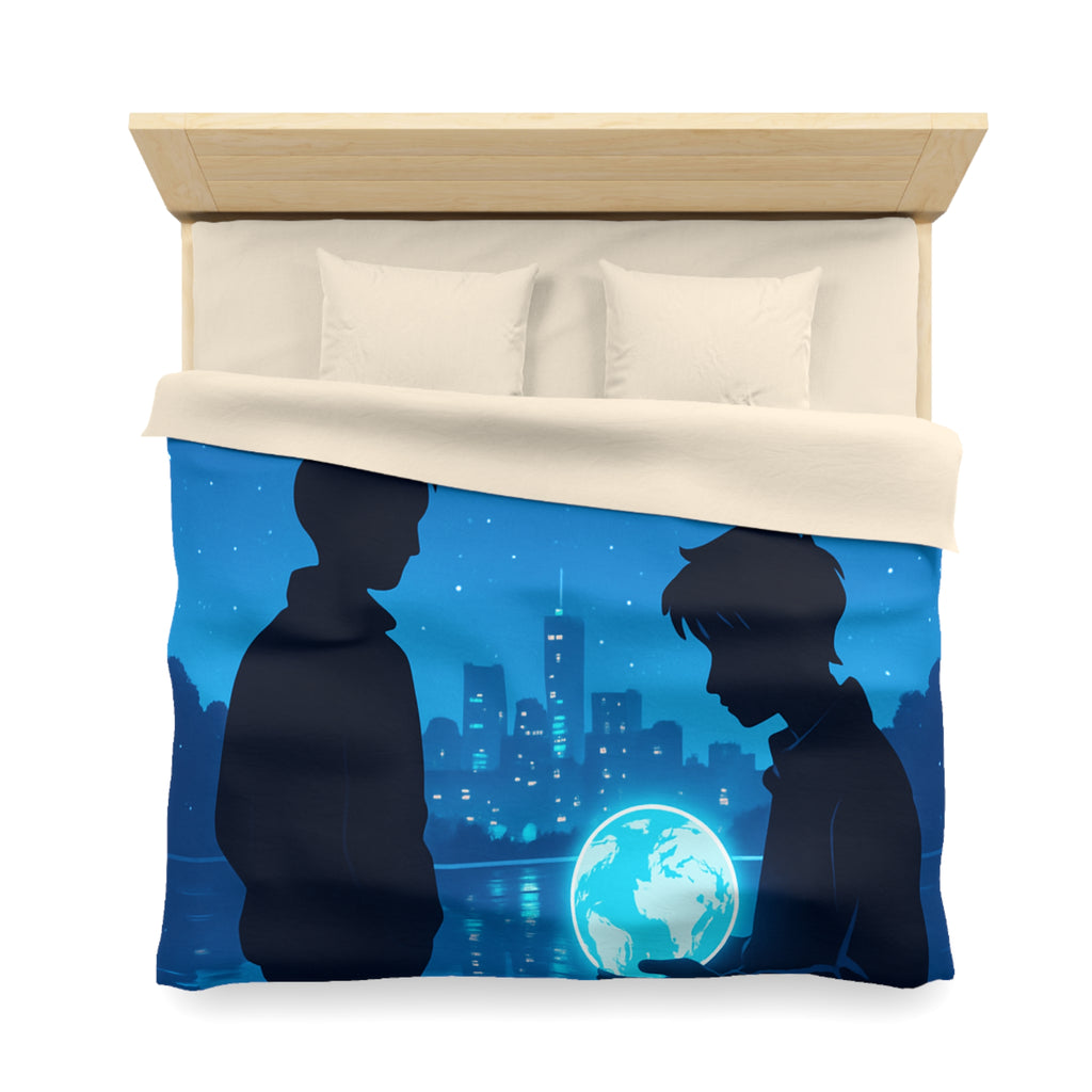 Housse de Couette Microfibre Design Artistique Moderne Décoration Chambre Confort Premium