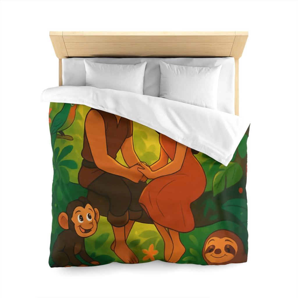 Housse de Couette Microfibre Art Graphique Contemporain Style Décoratif Chambre Tendance