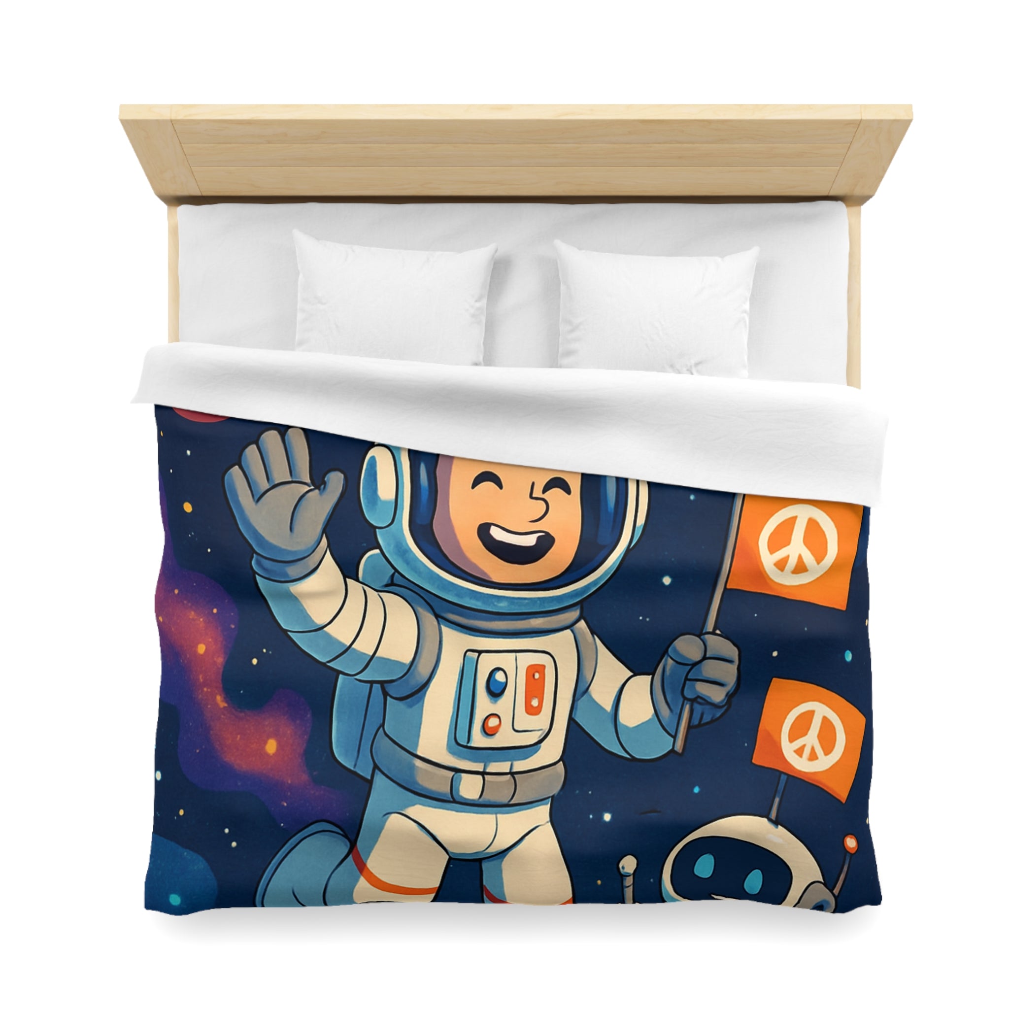 Housse de Couette Microfibre Motif Créatif Original Style Contemporain Chambre Élégante