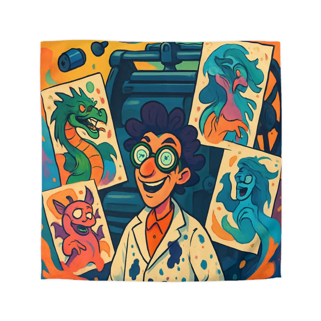 Housse de Couette Colorée avec Illustrations Fantastiques et Design Artistique Vibrant pour Enfants