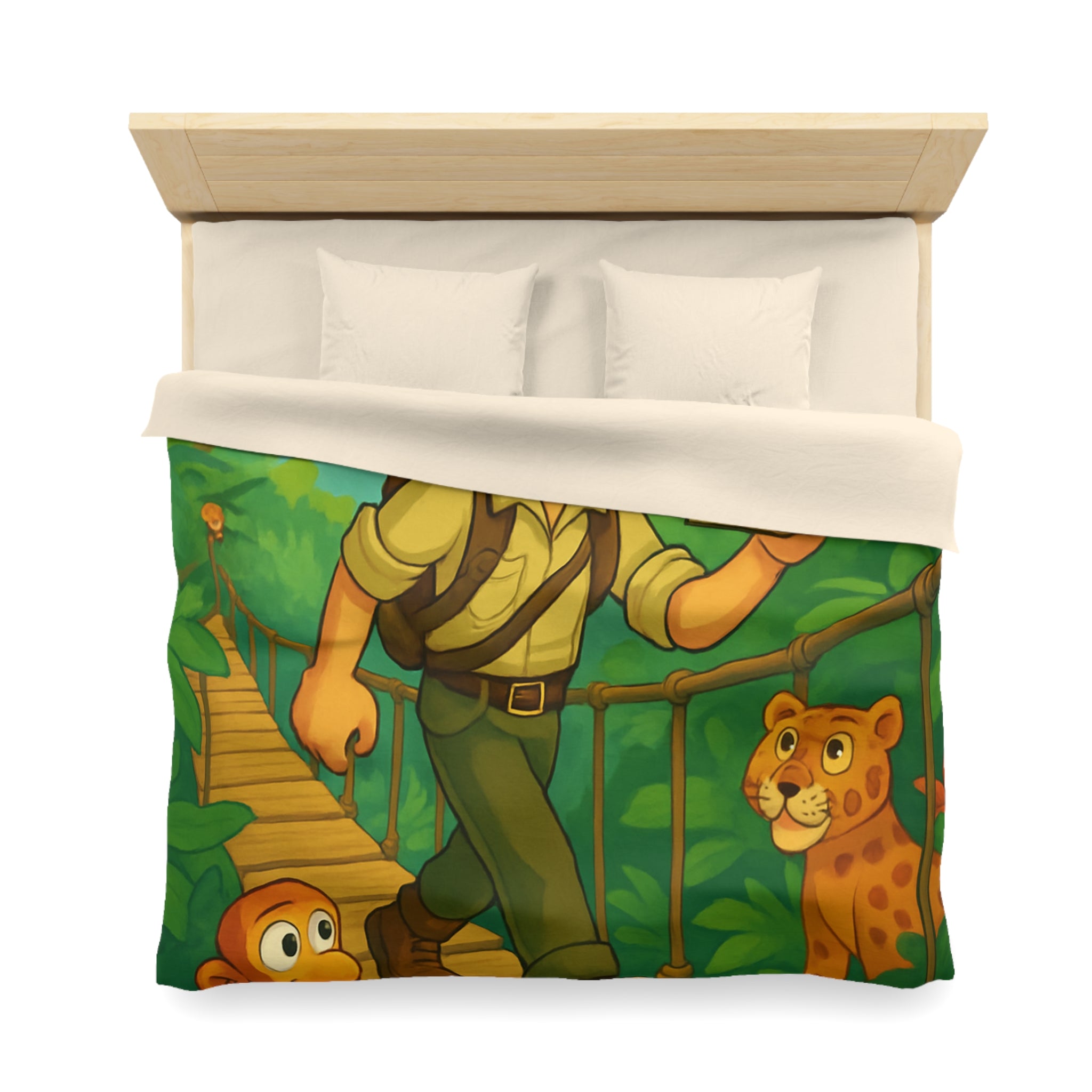 Housse de Couette Microfibre Motif Créatif Original Style Contemporain Chambre Élégante