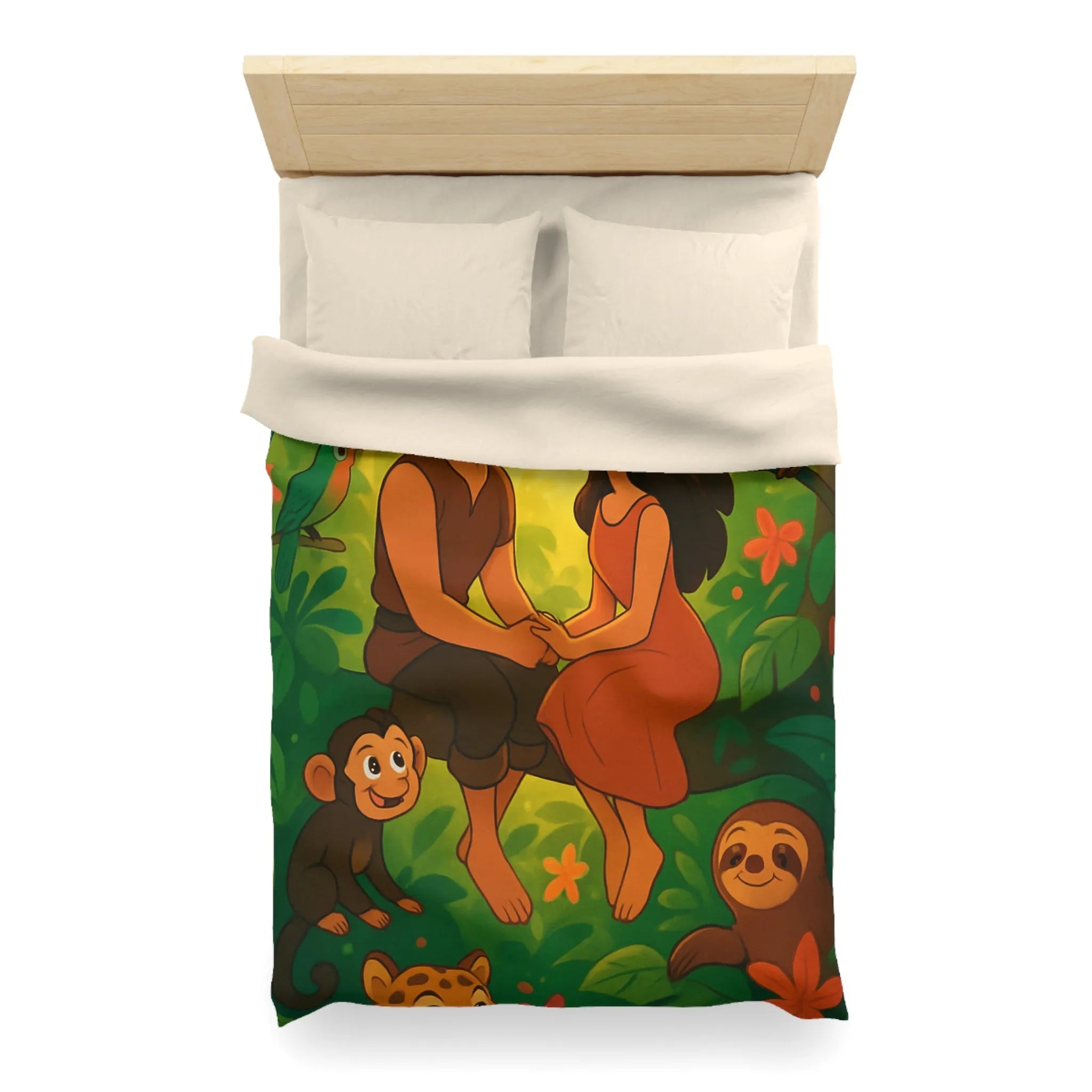 Housse de Couette Microfibre Art Graphique Contemporain Style Décoratif Chambre Tendance