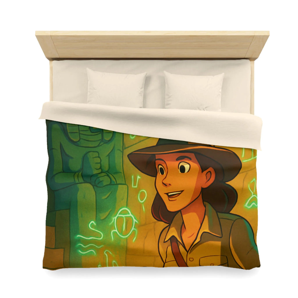 Housse de Couette Aventure Archéologique: Explorer des Hiéroglyphes dans une Pyramide Égyptienne Mystérieuse