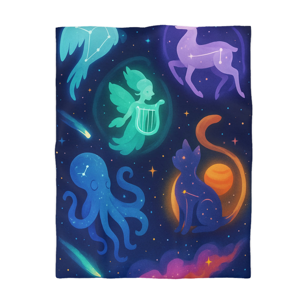 Housse de Couette Microfibre Design Artistique Moderne Décoration Chambre Confort Premium