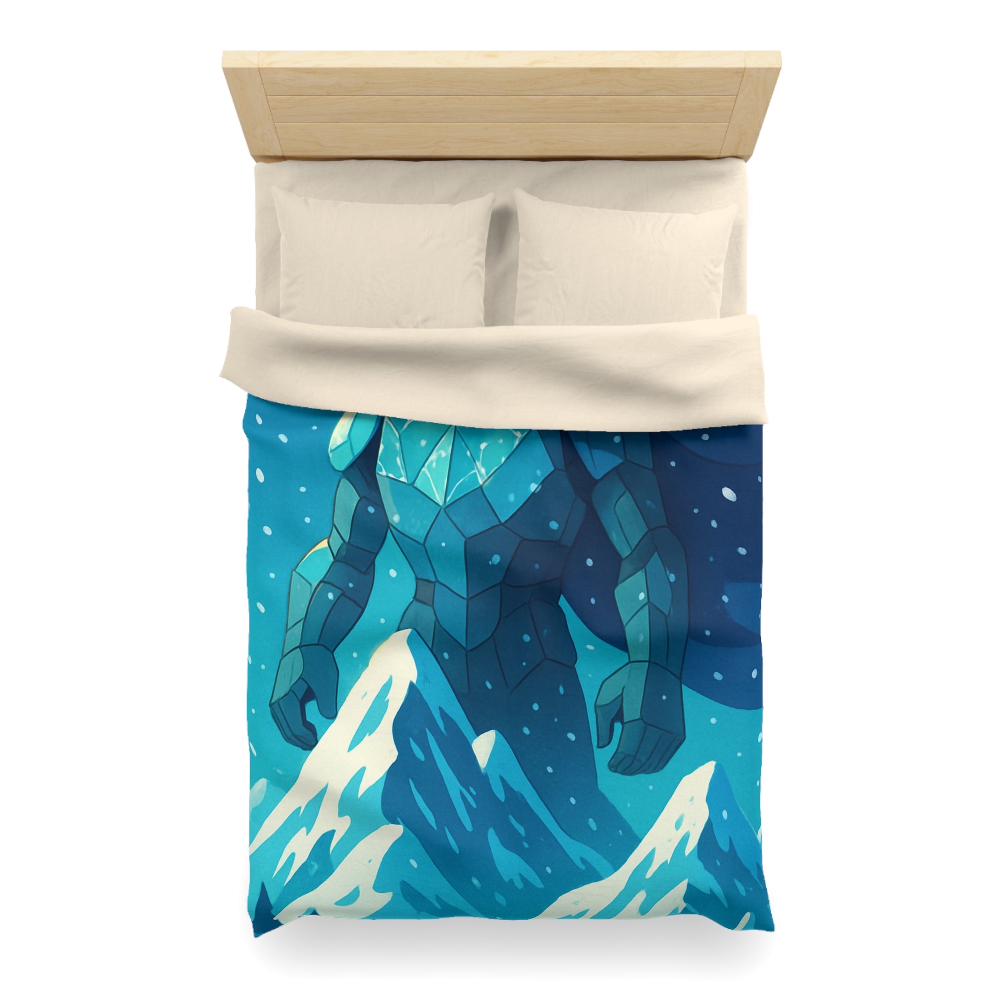 Housse de Couette Microfibre Illustration Unique Design Moderne Décoration Intérieure Raffinée