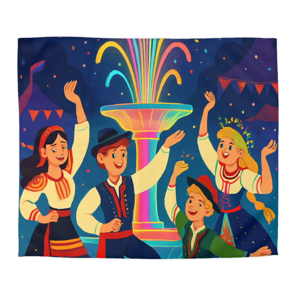 Housse de Couette Microfibre Illustration Unique Design Moderne Décoration Intérieure Raffinée