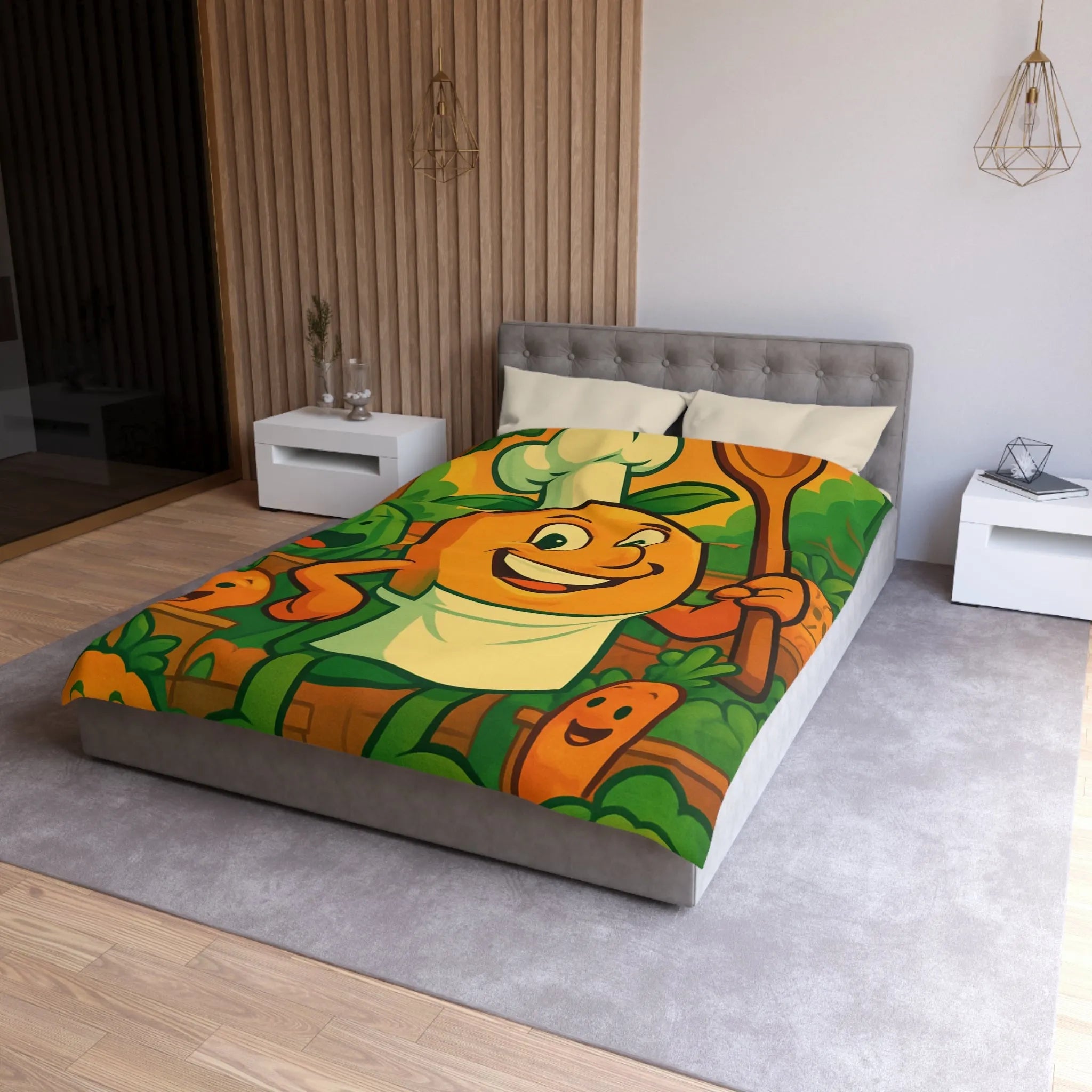 Housse de Couette Microfibre Art Graphique Contemporain Style Décoratif Chambre Tendance