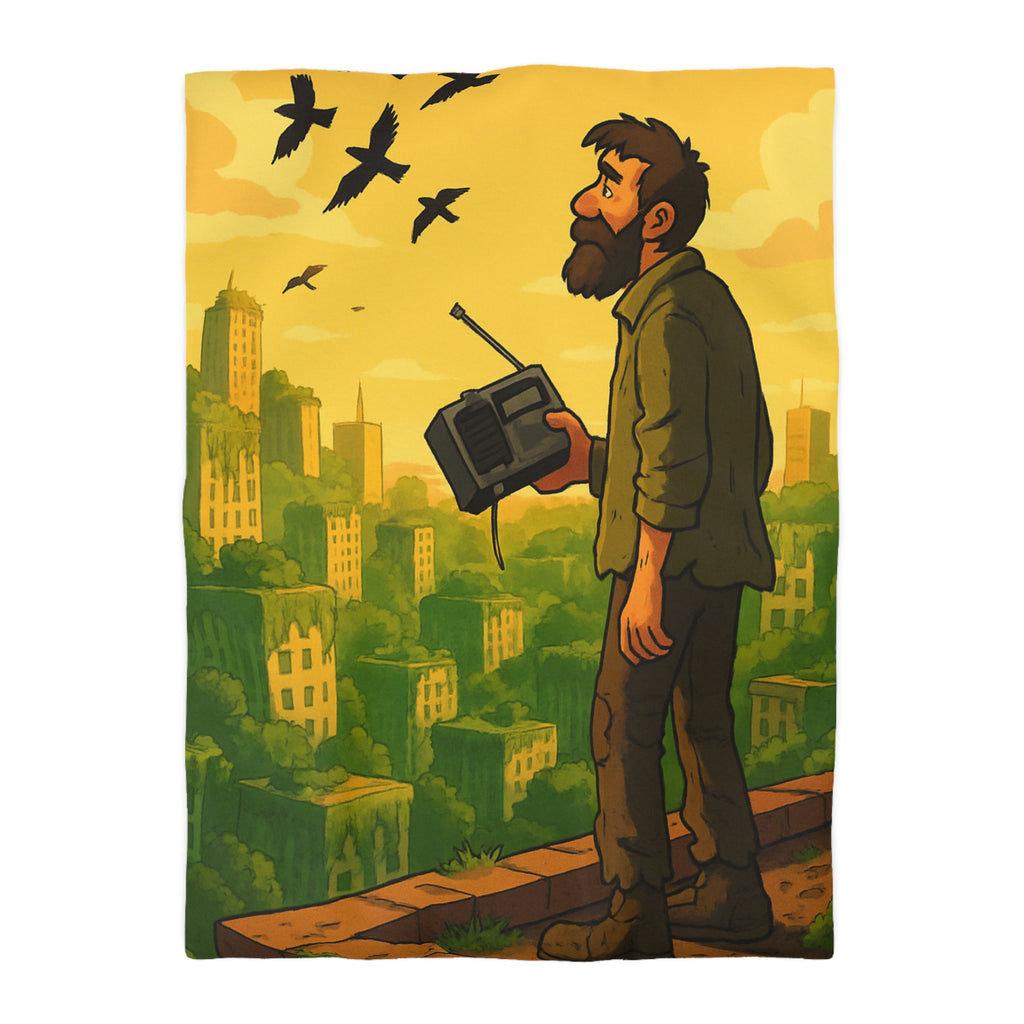 Housse de Couette Microfibre Illustration Unique Design Moderne Décoration Intérieure Raffinée