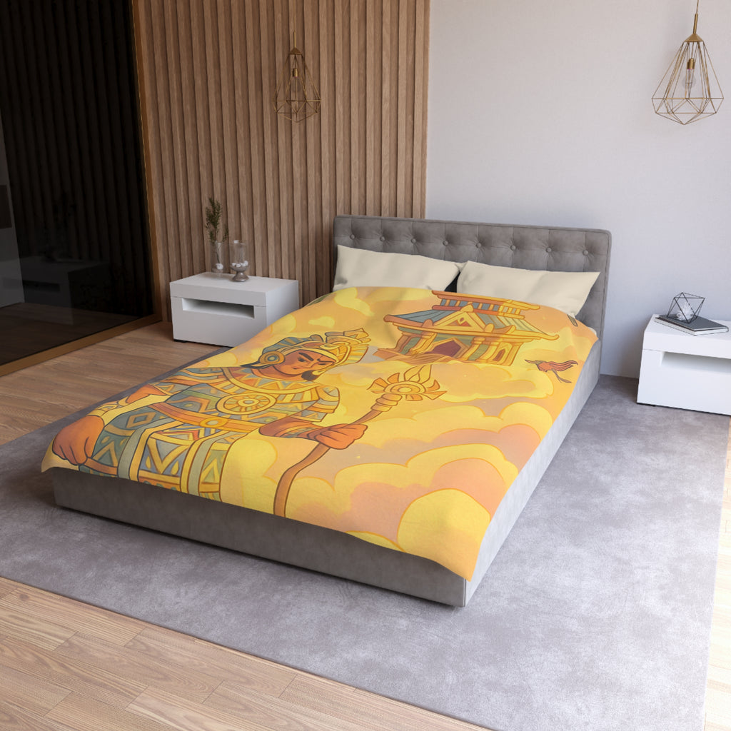 Housse de Couette Microfibre Motif Créatif Original Style Contemporain Chambre Élégante