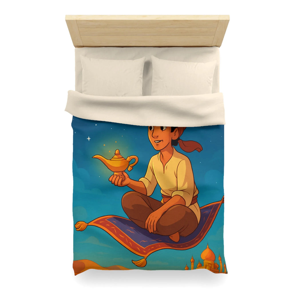 Housse de couette magique thème oriental avec tapis volant et ciel étoilé