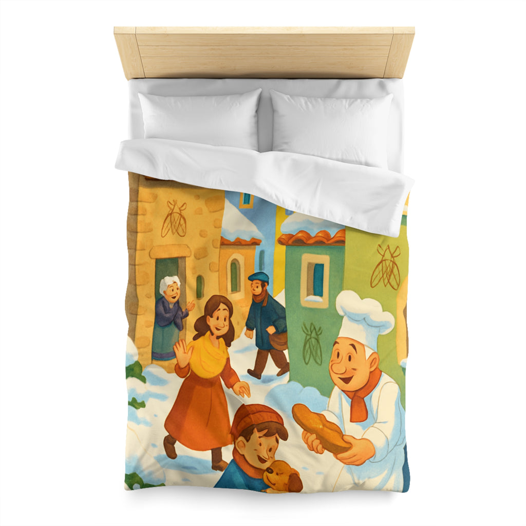 Housse de Couette Microfibre Design Artistique Moderne Décoration Chambre Confort Premium